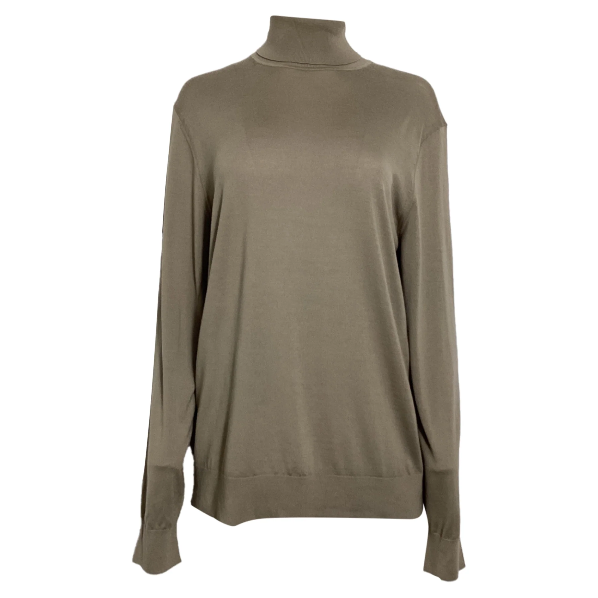 Men's Theory Turtleneck Sweater in Beige Wool