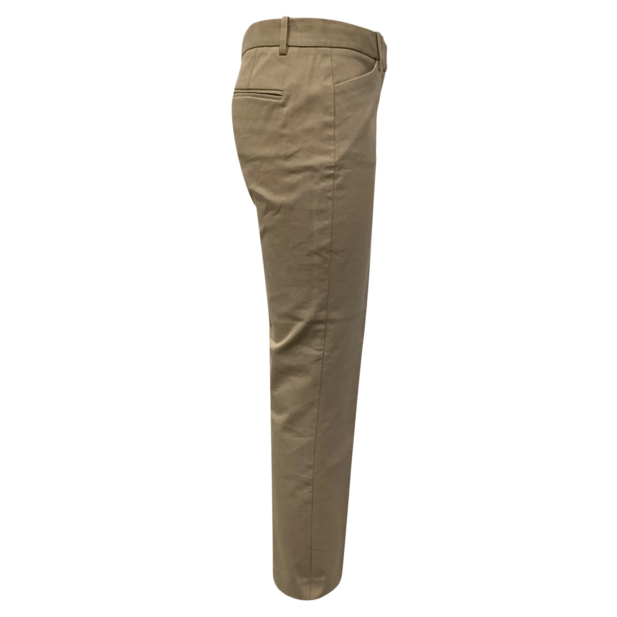 Women's Theory Cropped Pants in Beige Cotton - Image 3