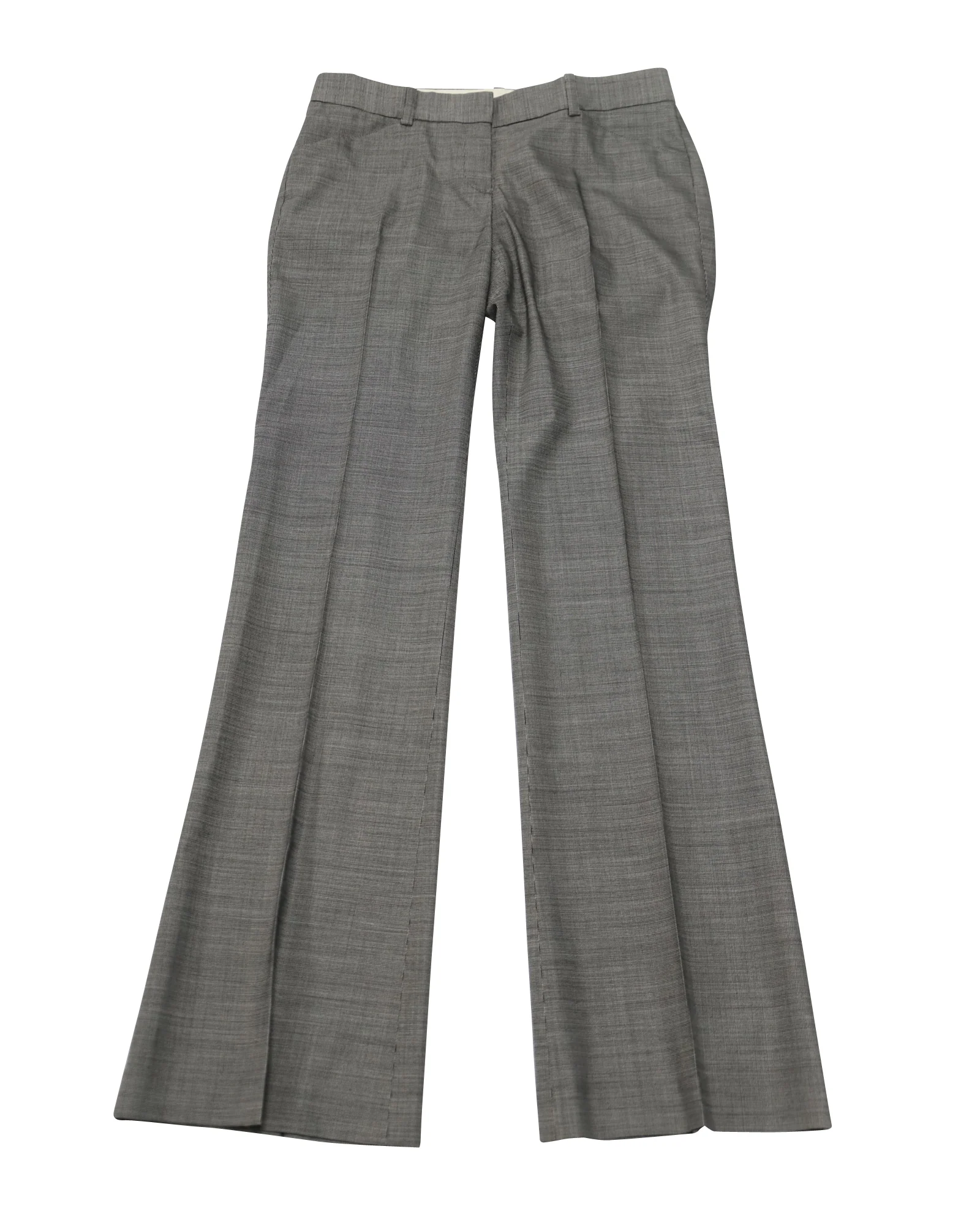 Women's Theory Demitria Houndstooth Flare Pants in Black Wool