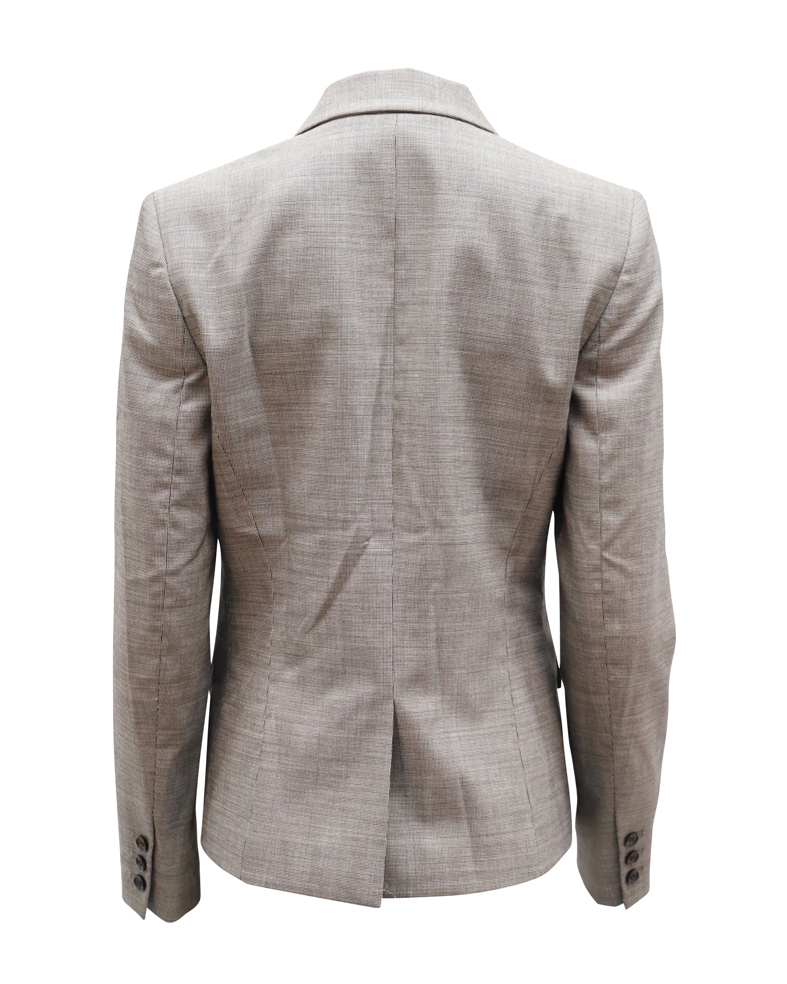 Women's Theory Houndstooth Suit Jacket in Black Wool - Image 2