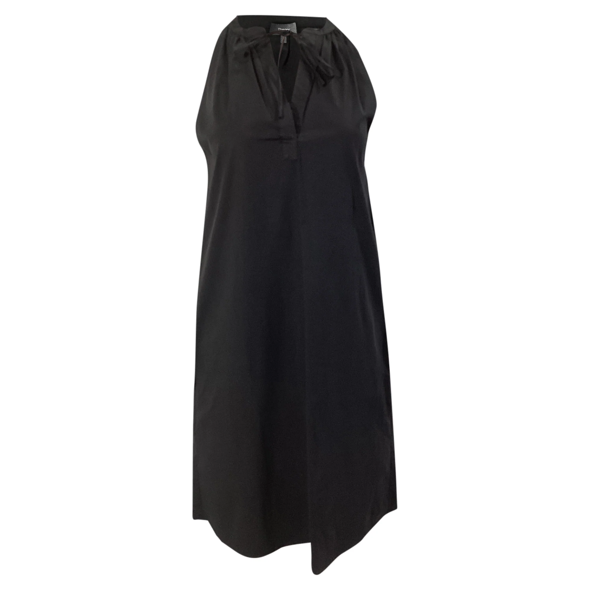 Women's Theory Nallane Light Poplin Dress in Black Cotton