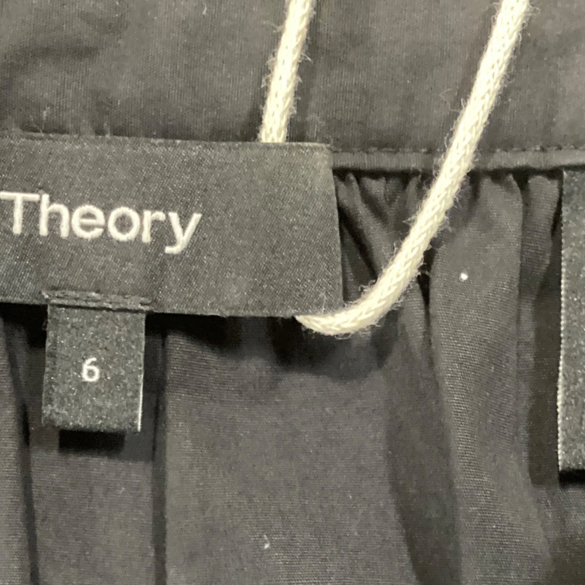 Women's Theory Nallane Light Poplin Dress in Black Cotton - Image 6