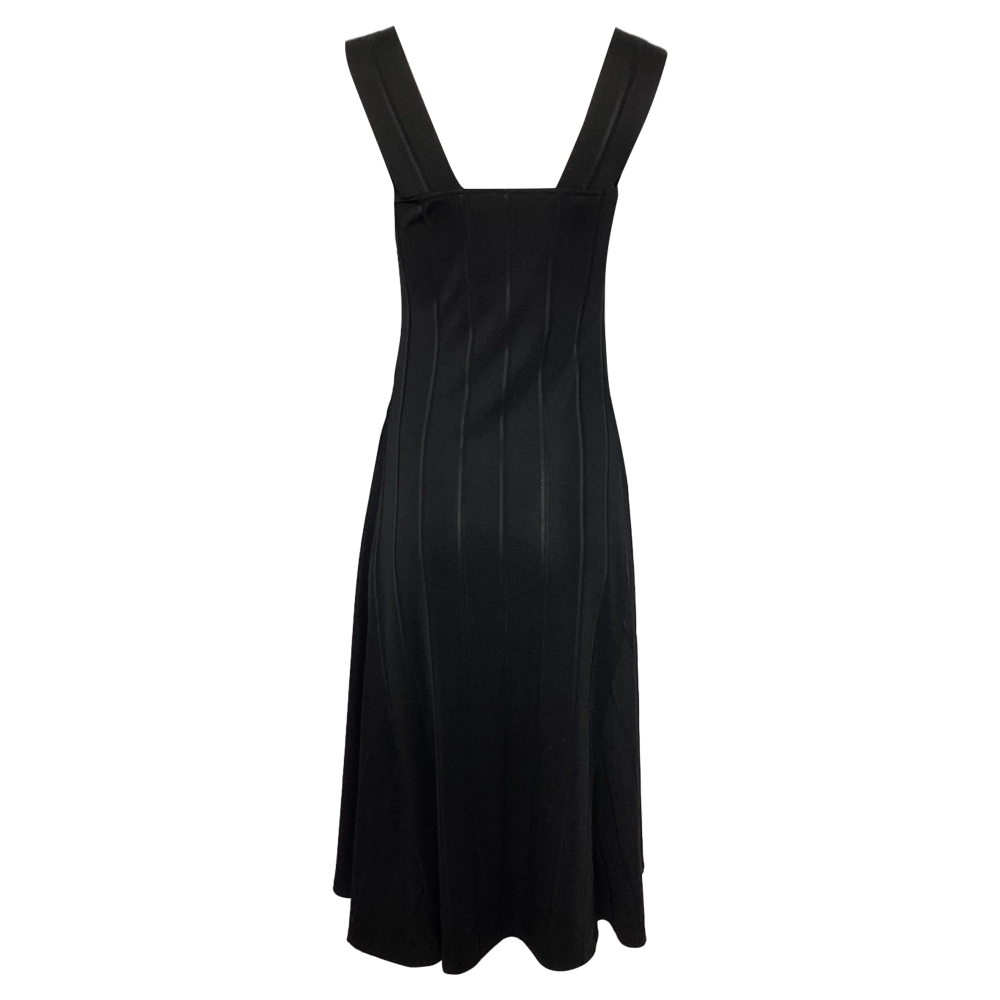 Women's Theory Paneled Midi Dress in Black Polyester - Image 3