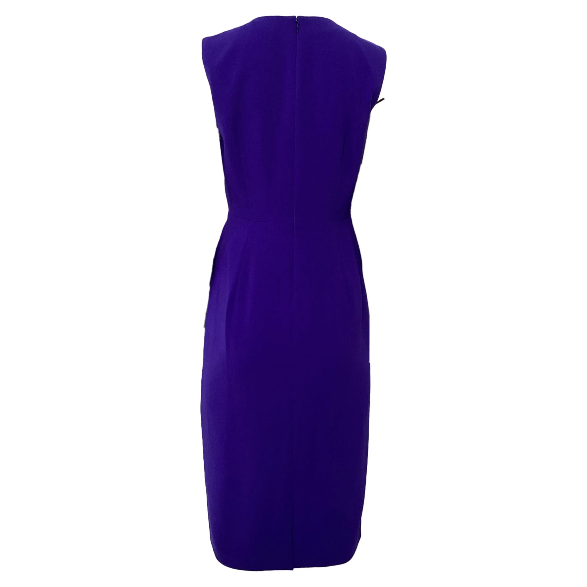 Women's Theory Sleeveless Knee-Length Dress in Purple Triacetate - Image 3