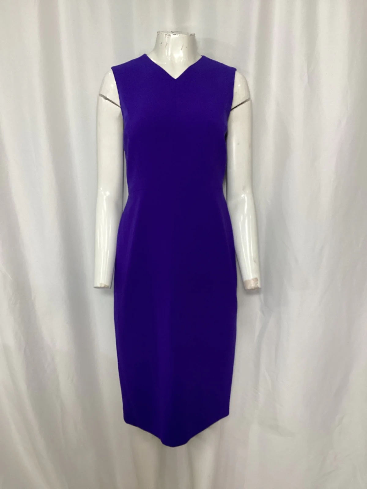 Women's Theory Sleeveless Knee-Length Dress in Purple Triacetate - Image 7