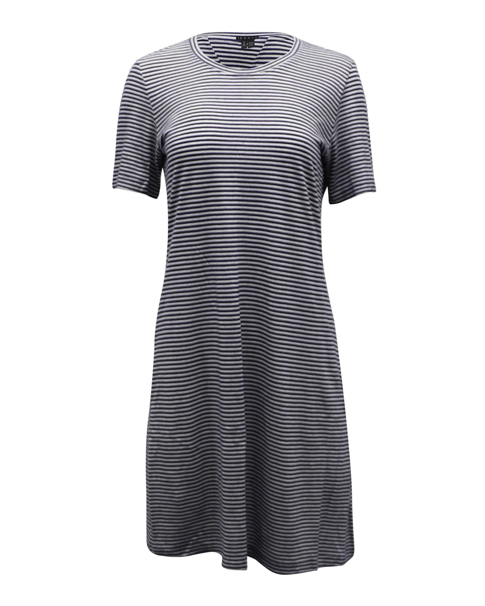 Women's Theory Striped T-Shirt Dress in Multicolor Cotton