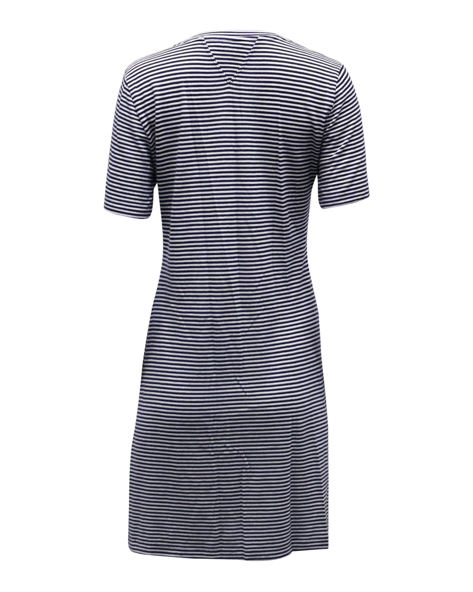 Women's Theory Striped T-Shirt Dress in Multicolor Cotton - Image 2