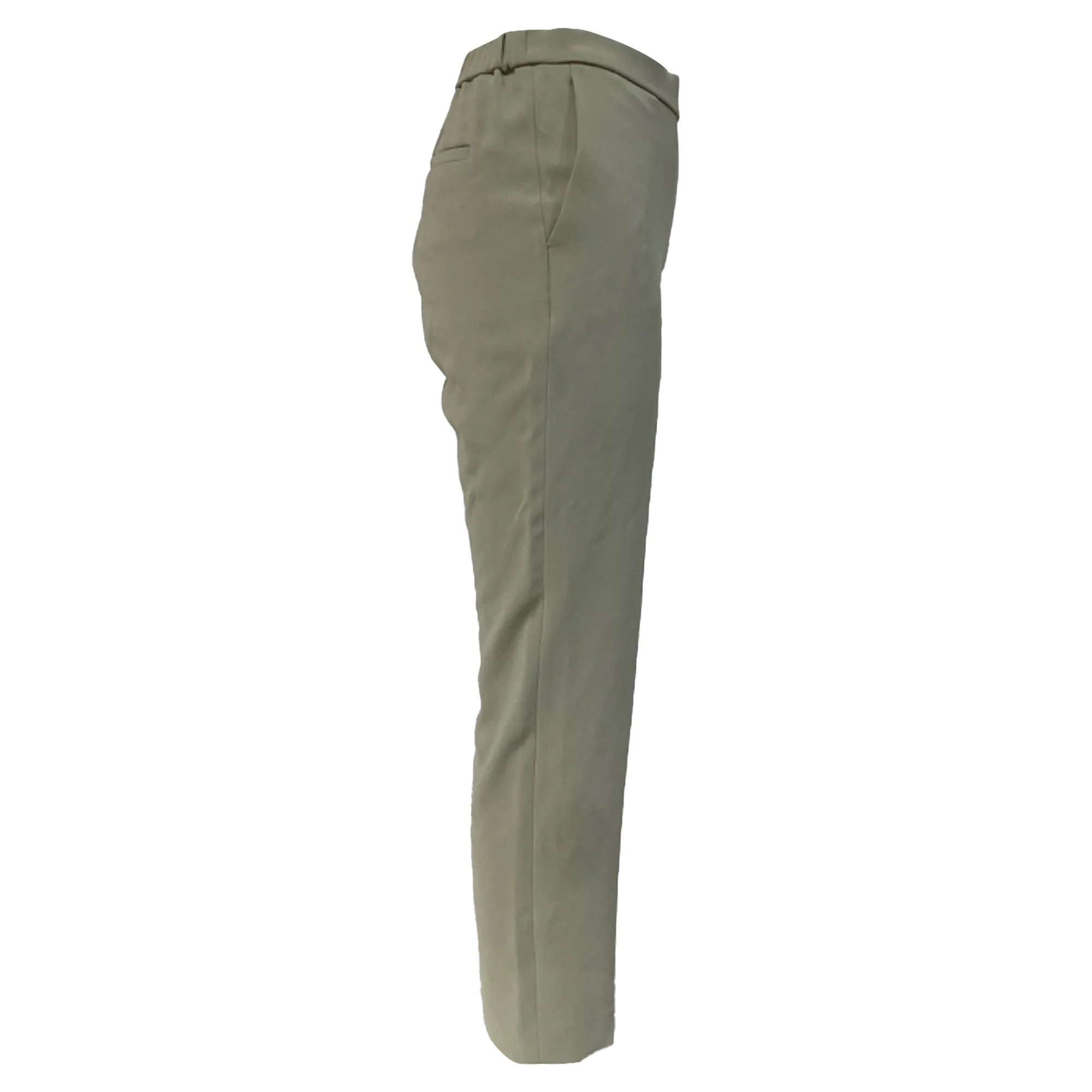 Women's Theory Suit Pants in Green Triacetate - Image 2