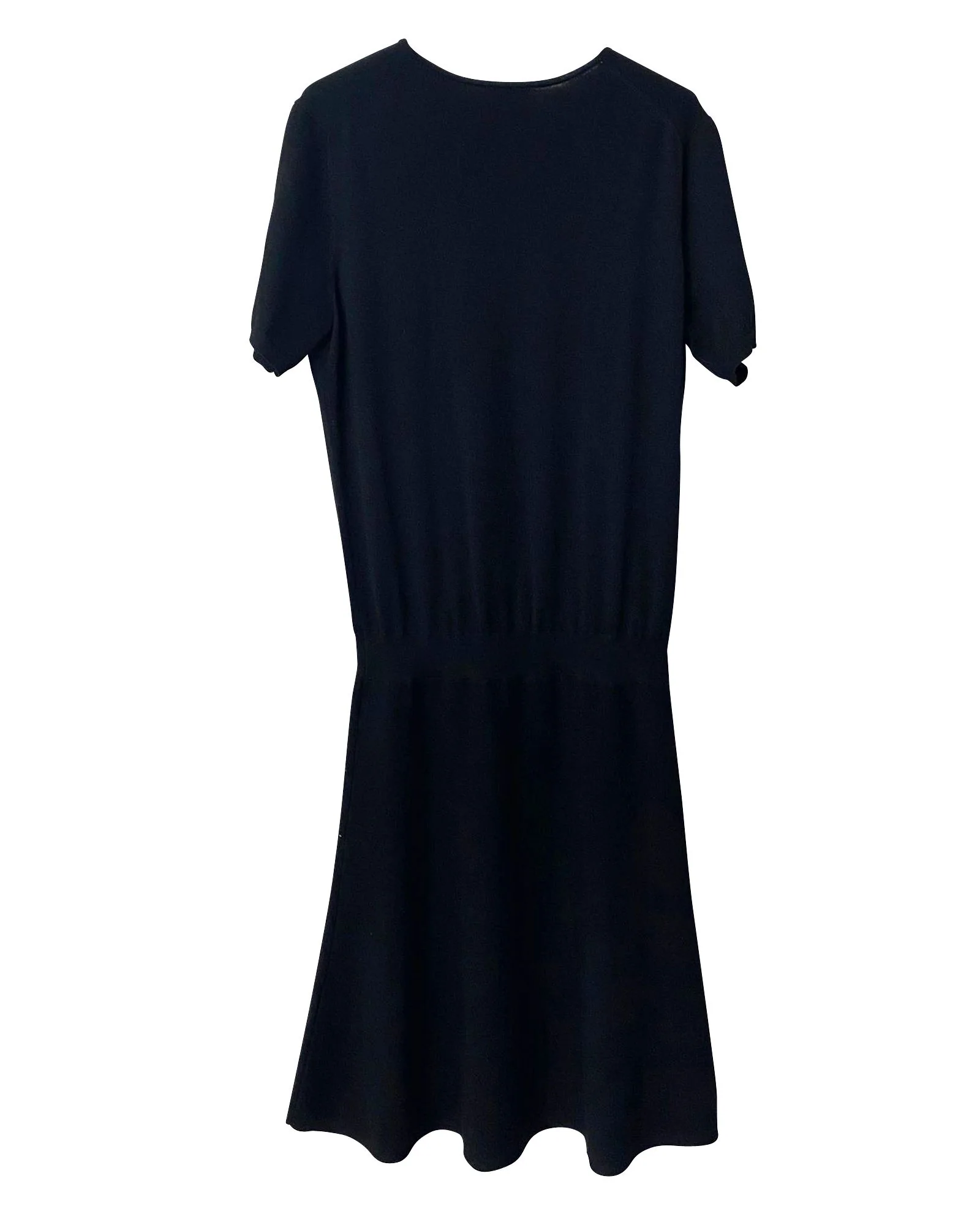 Women's Theory T-Shirt Midi Dress in Black Wool - Image 10