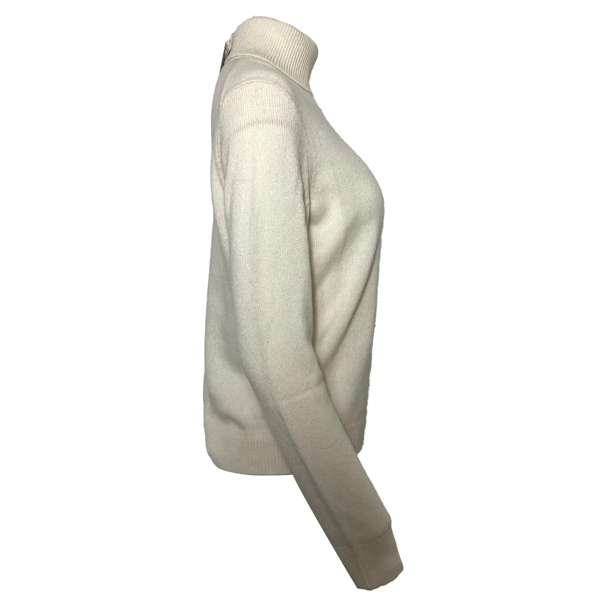 Women's Theory Turtleneck Sweater in Ivory Cashmere - Image 2