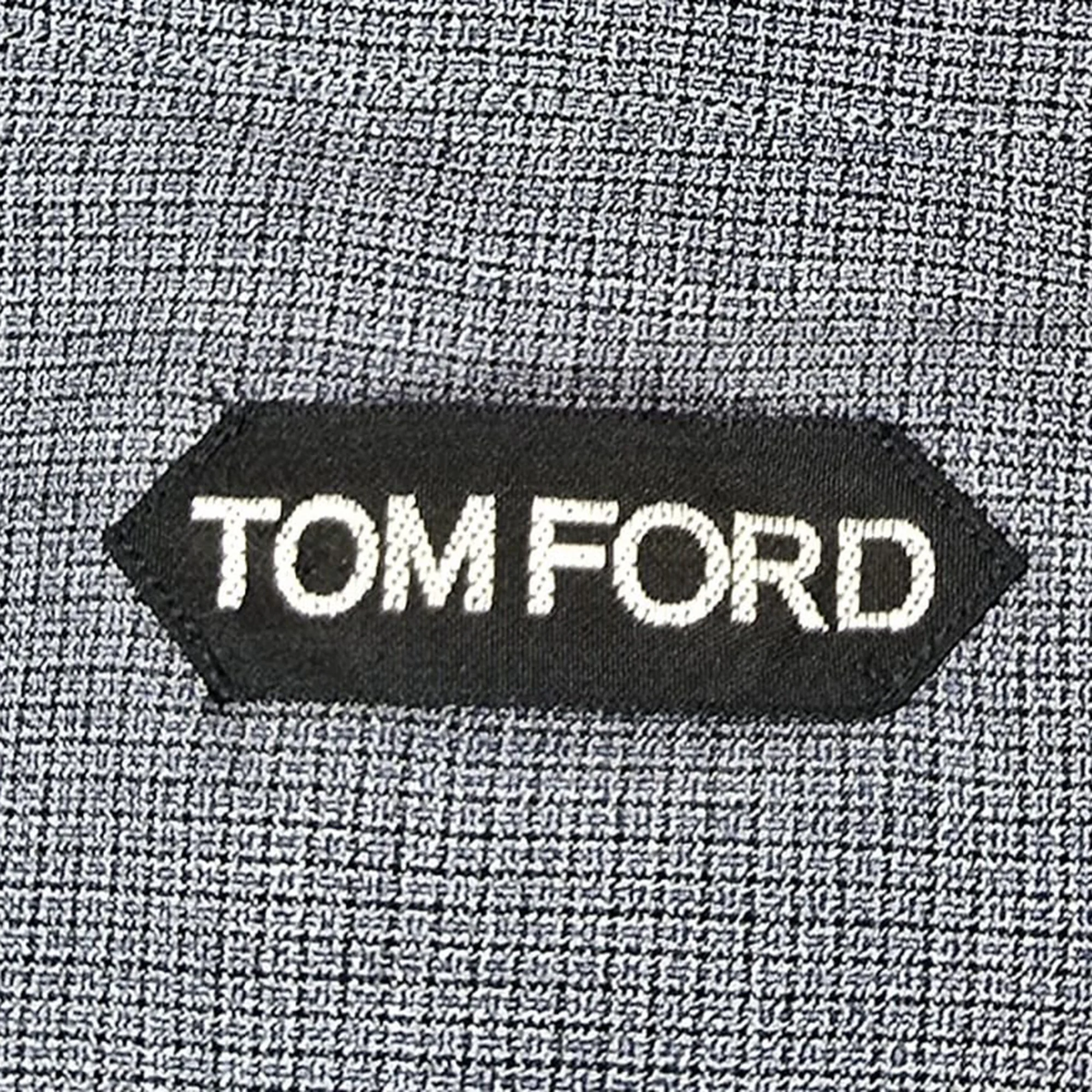 Men's Tom Ford Button-Down Long Sleeve Shirt in Grey Lyocell - Image 5