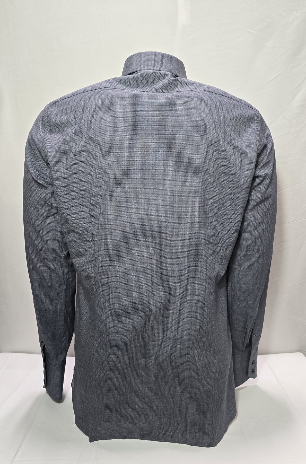 Men's Tom Ford Button-Down Long Sleeve Shirt in Grey Lyocell - Image 9