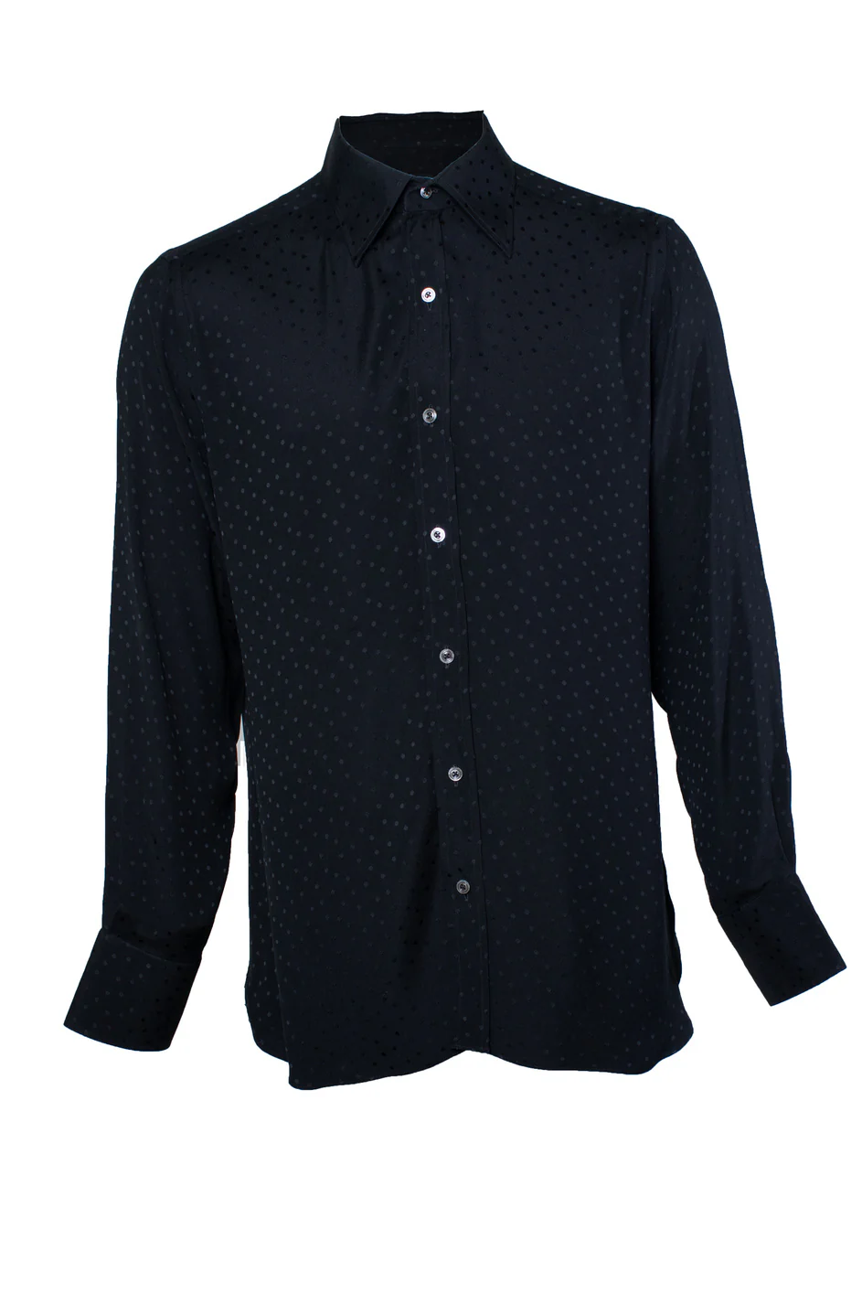 Men's Tom Ford, polkadot shirt in black