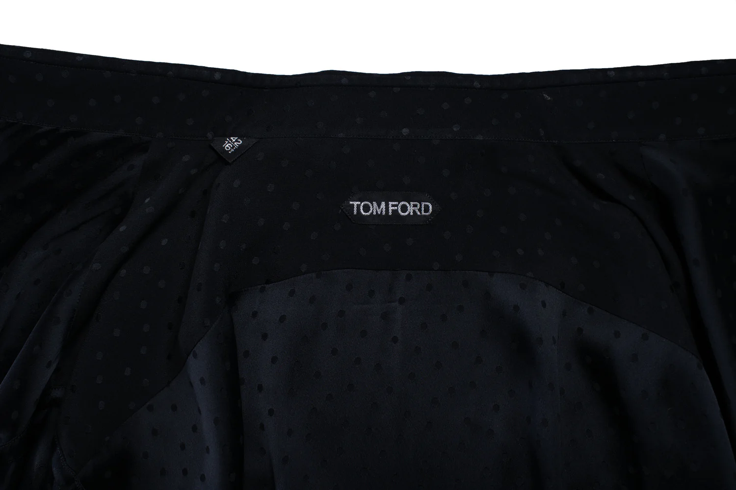 Men's Tom Ford, polkadot shirt in black - Image 5