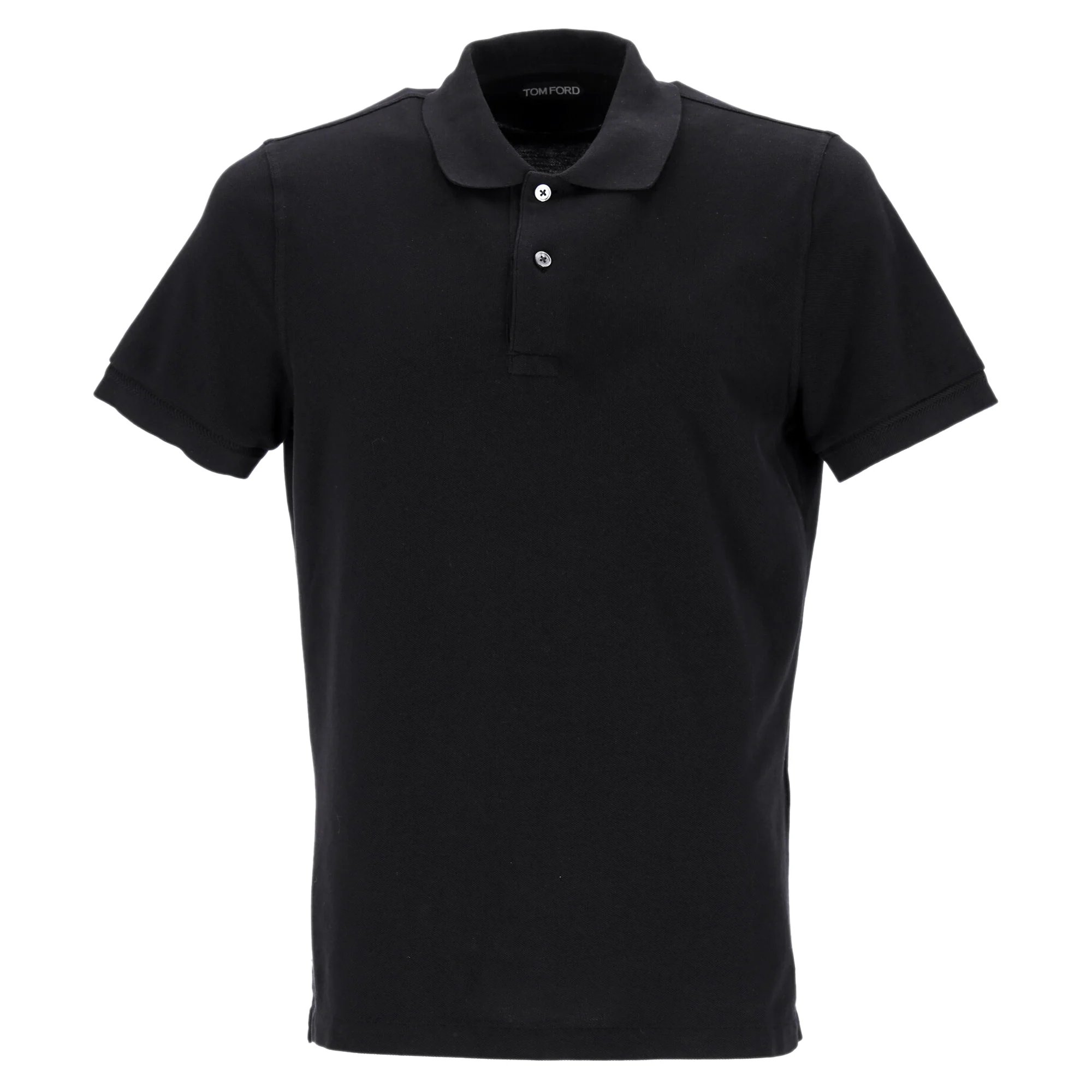 Men's Tom Ford Polo Shirt in Black Cotton - Image 2