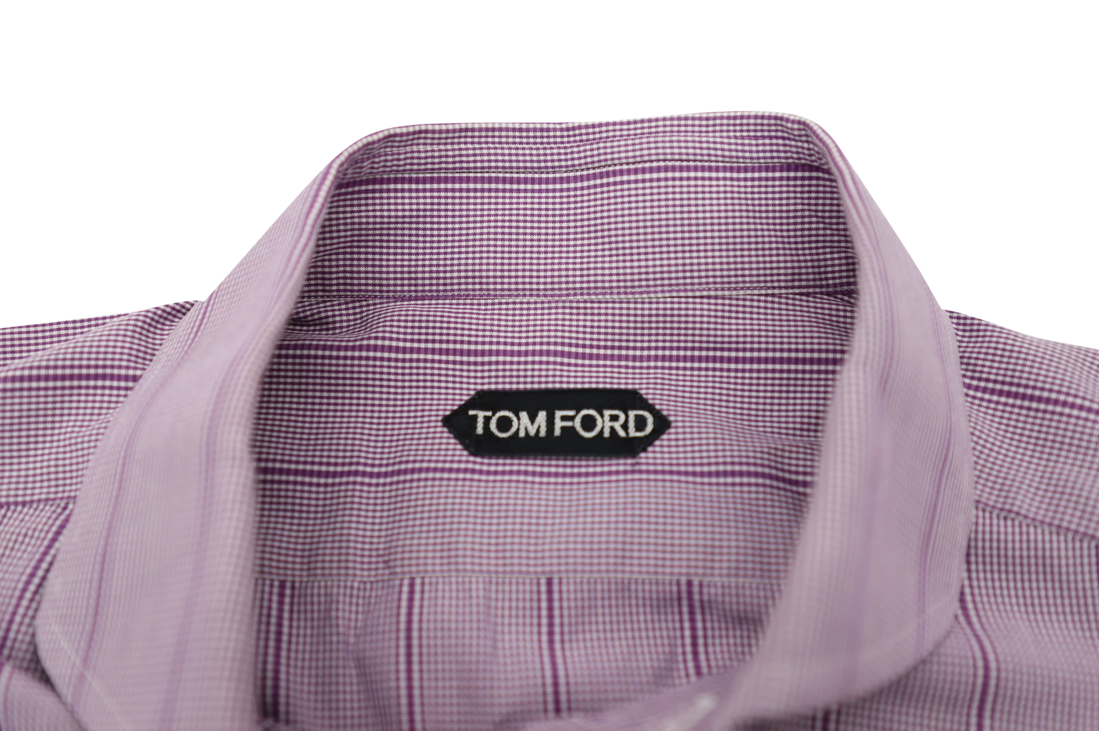 Men's Tom Ford Striped Button Down Shirt in Purple Cotton - Image 3