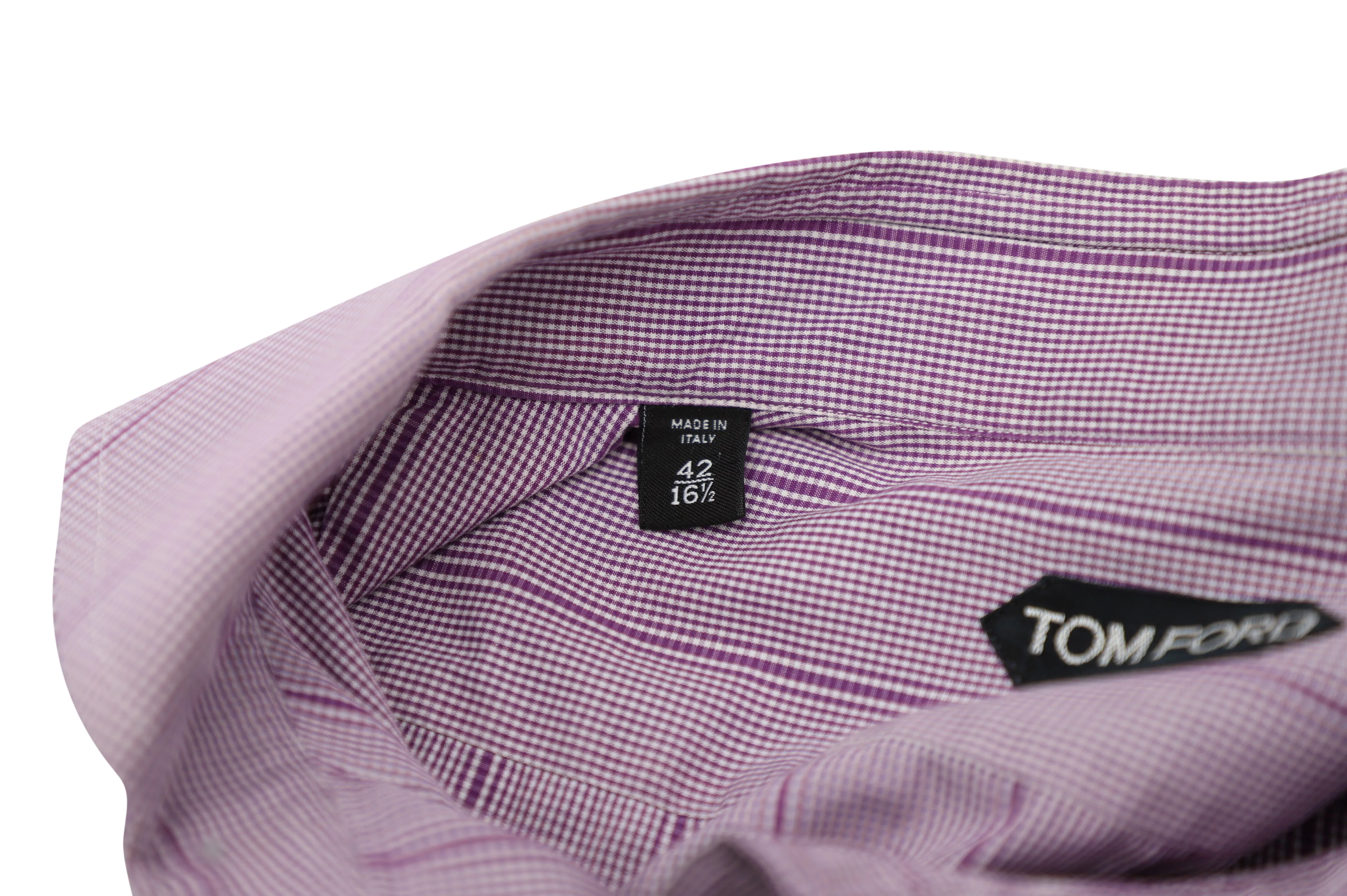 Men's Tom Ford Striped Button Down Shirt in Purple Cotton - Image 4