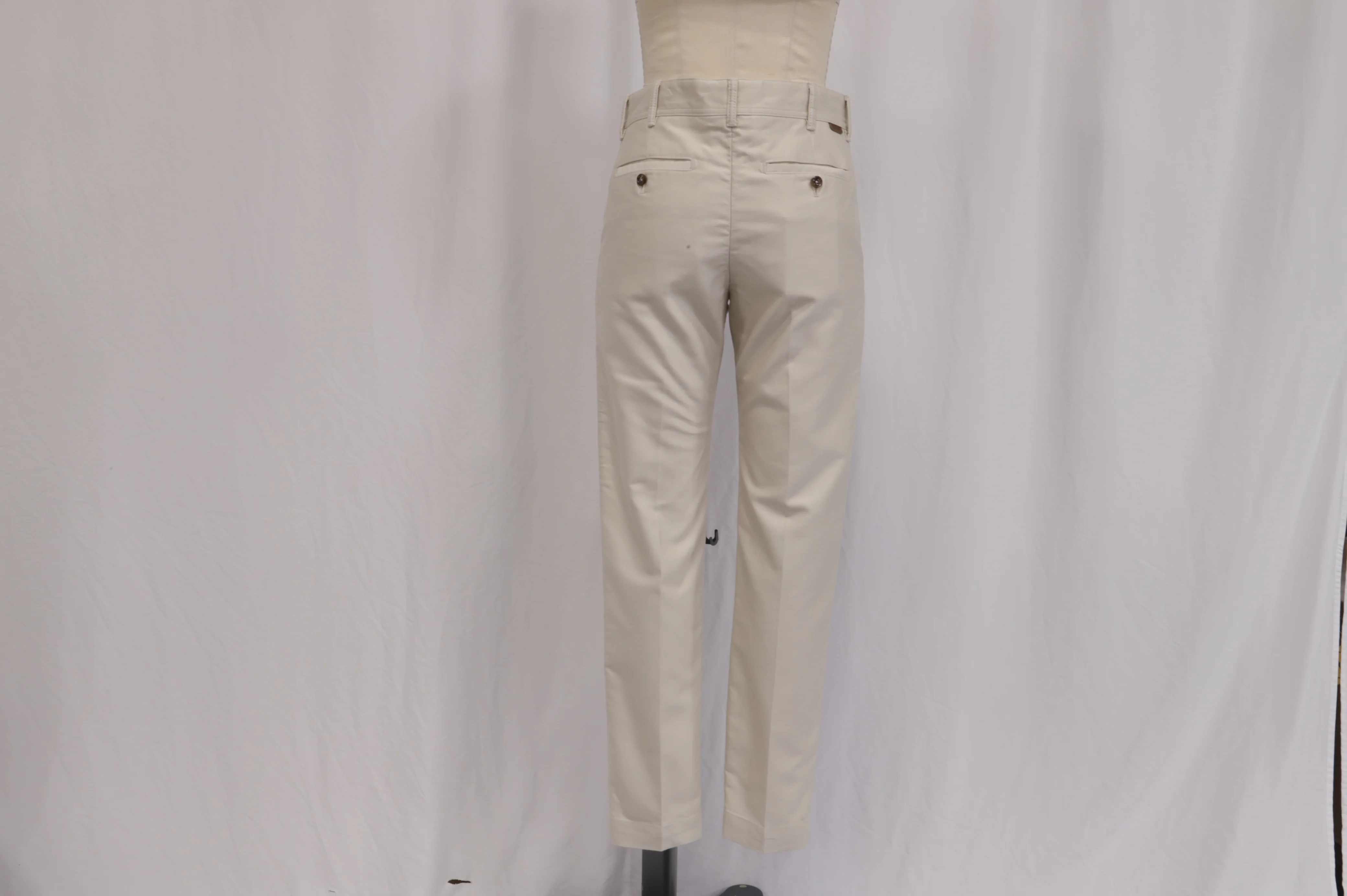 Women's Tom Ford High-Rise Tailored Trousers in Ivory Cotton - Image 8