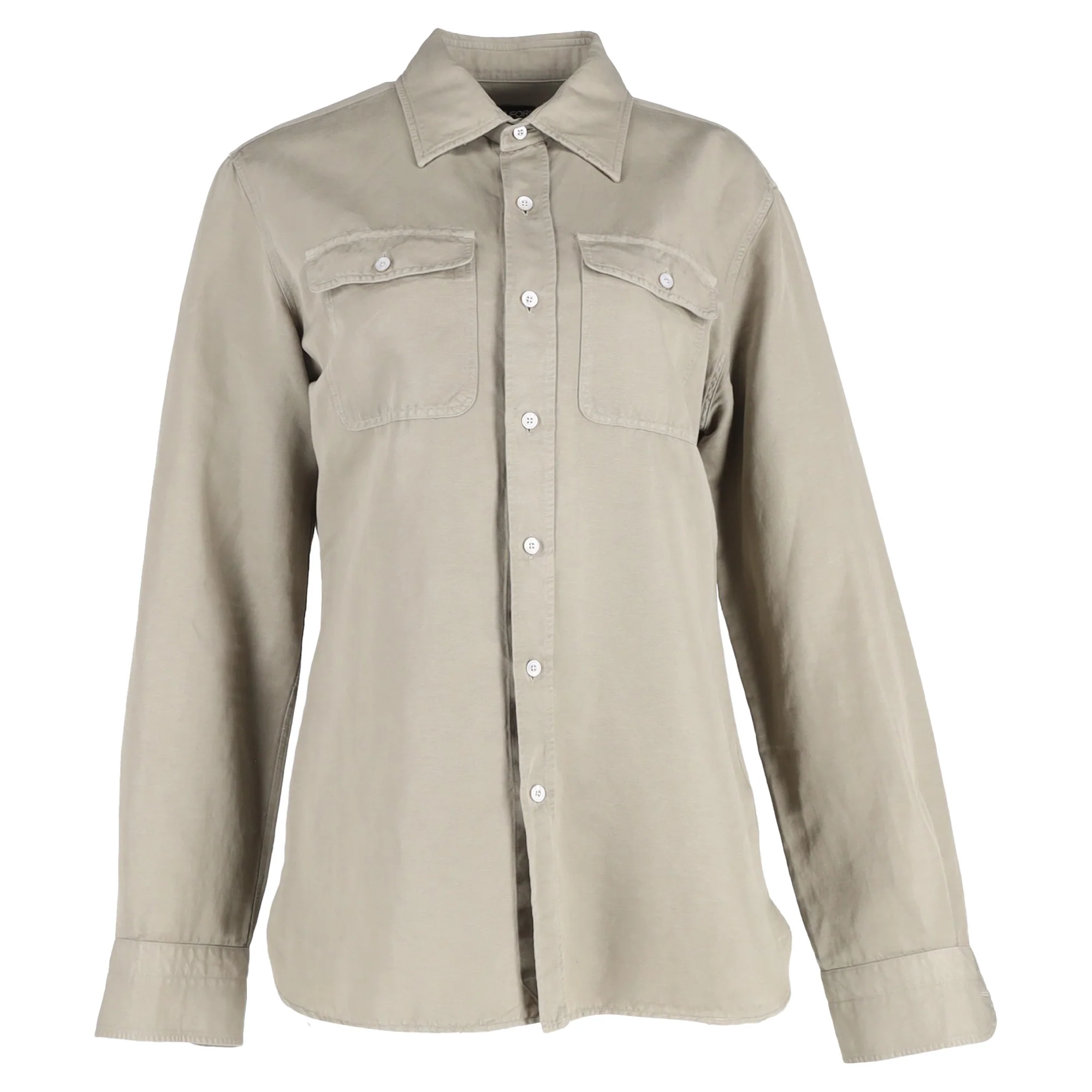 Women's Tom Ford Polo Shirt in Green Cotton