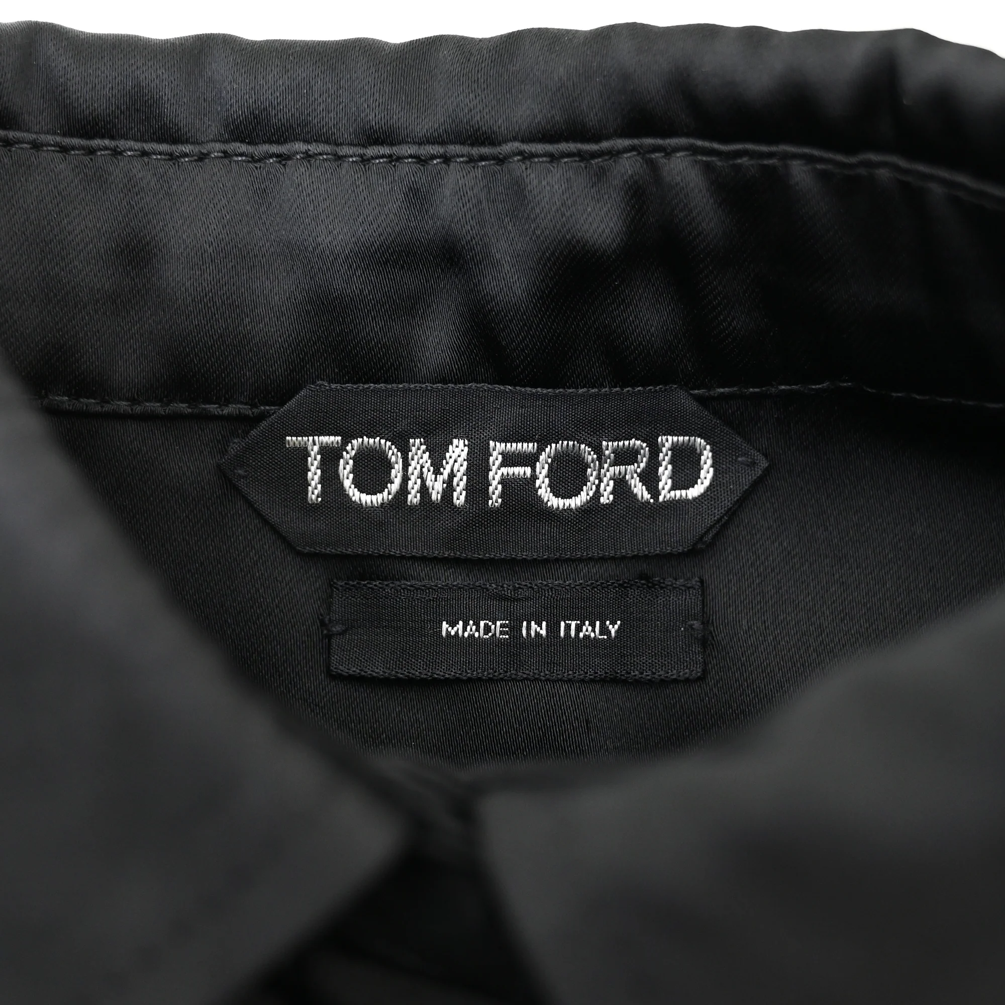 Women's Tom Ford Western-Style Satin Shirt in Black Acetate - Image 7