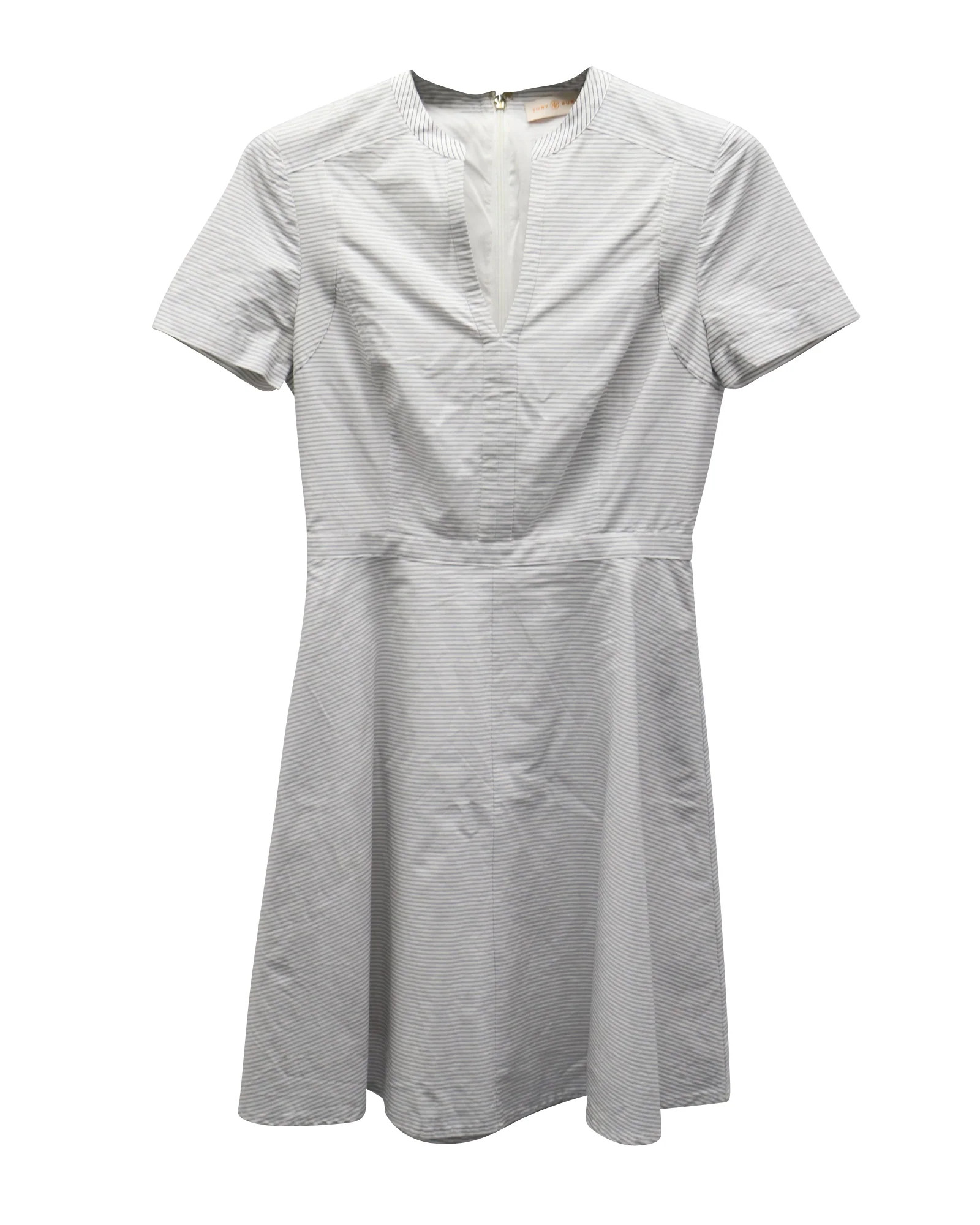 Women's Tory Burch Striped Dress in White Cotton