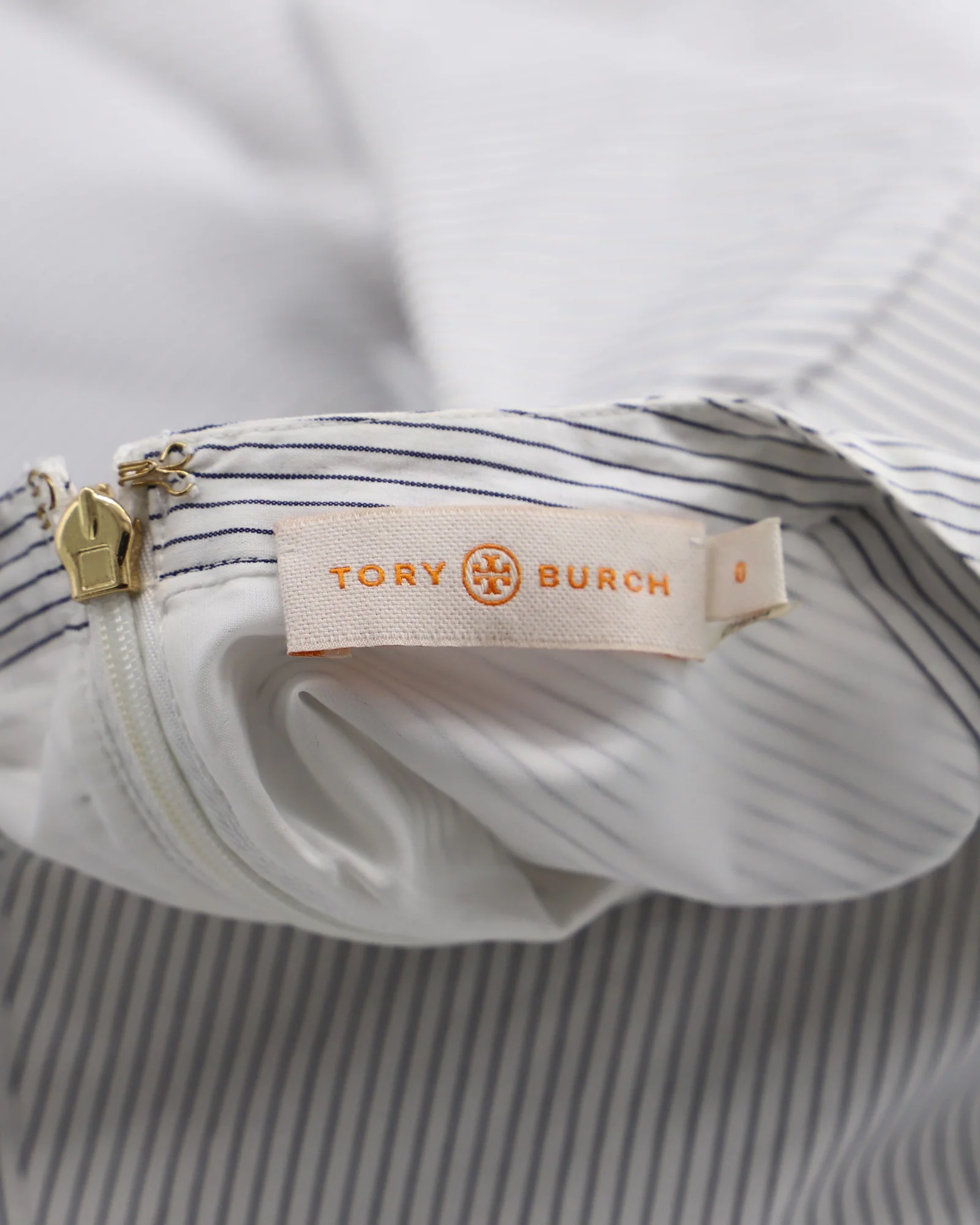 Women's Tory Burch Striped Dress in White Cotton - Image 3