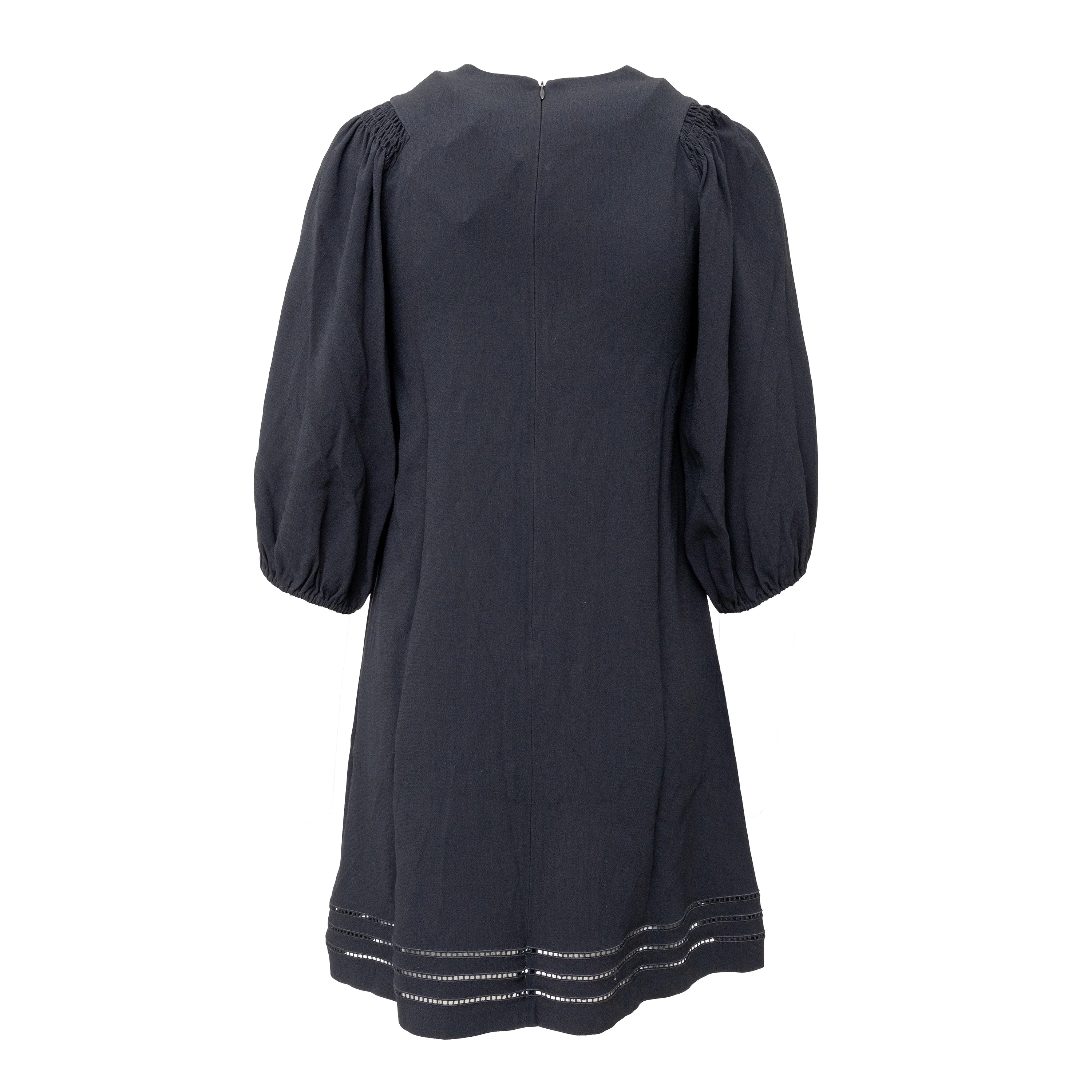 Women's Red Valentino Embroidered Crepe Flared Dress - '10s - Image 2