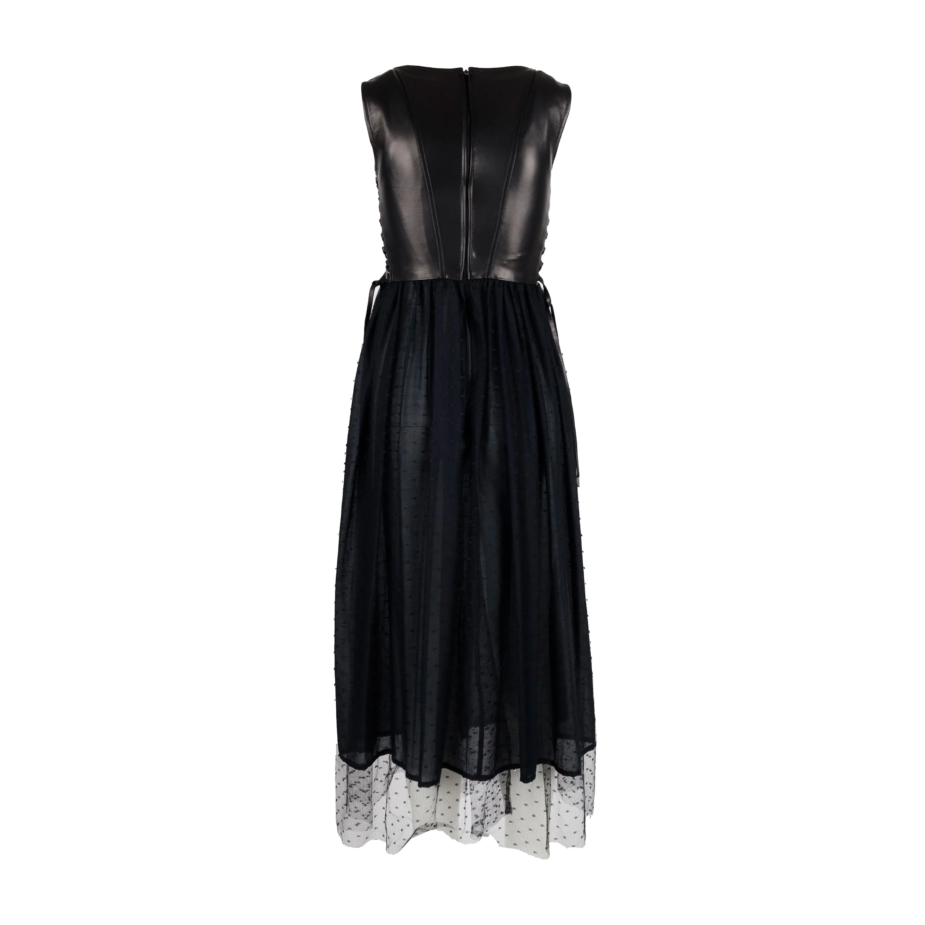 Women's Red Valentino Leather Corset and Tulle Dress - '10s - Image 3