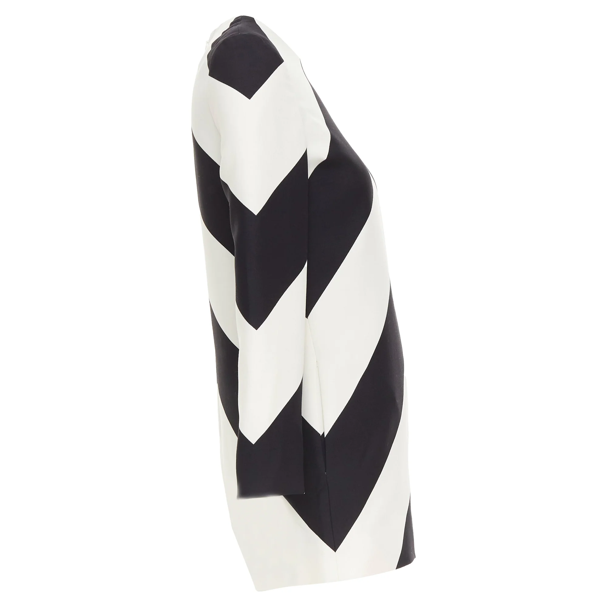 Women's Valentino 2023 Crepe Couture Chevron Dress - Image 4