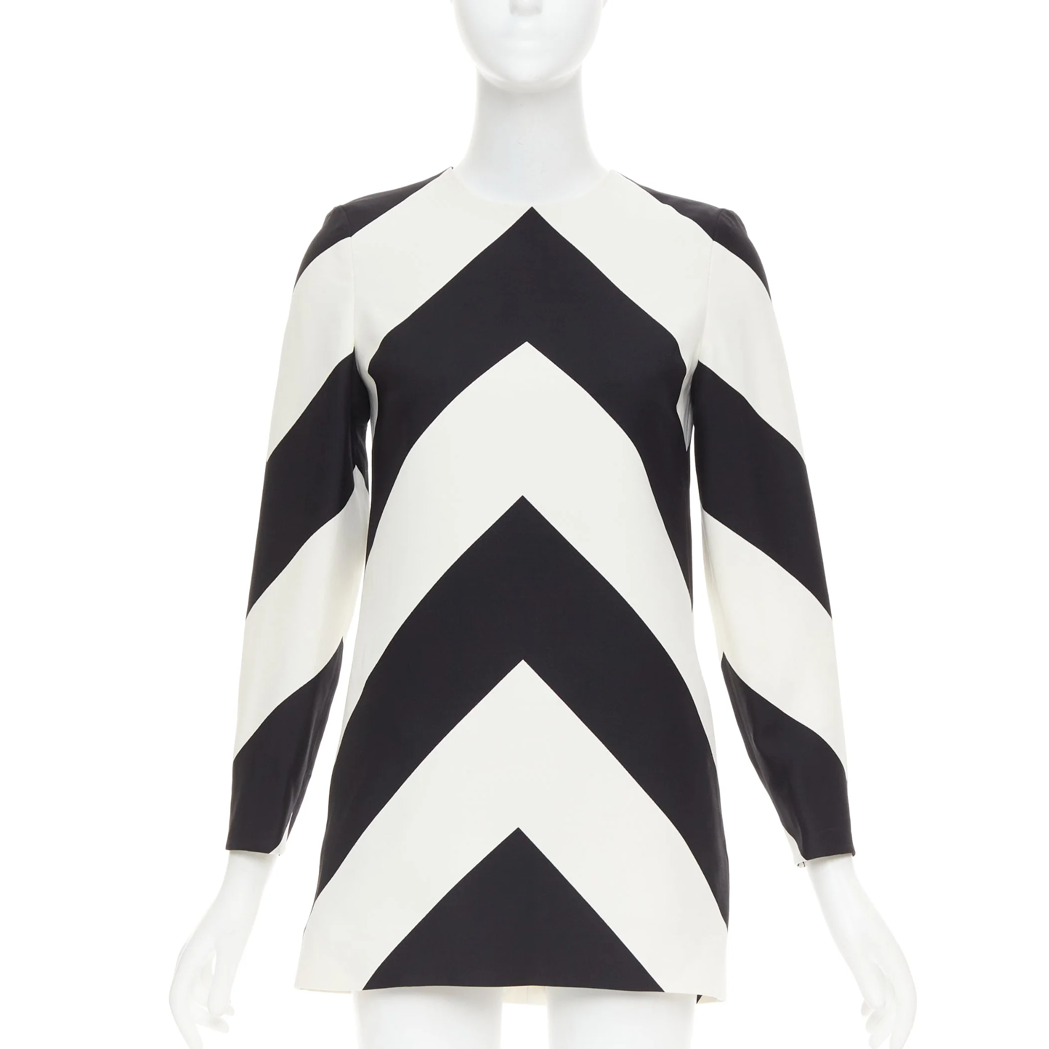 Women's Valentino 2023 Crepe Couture Chevron Dress - Image 9