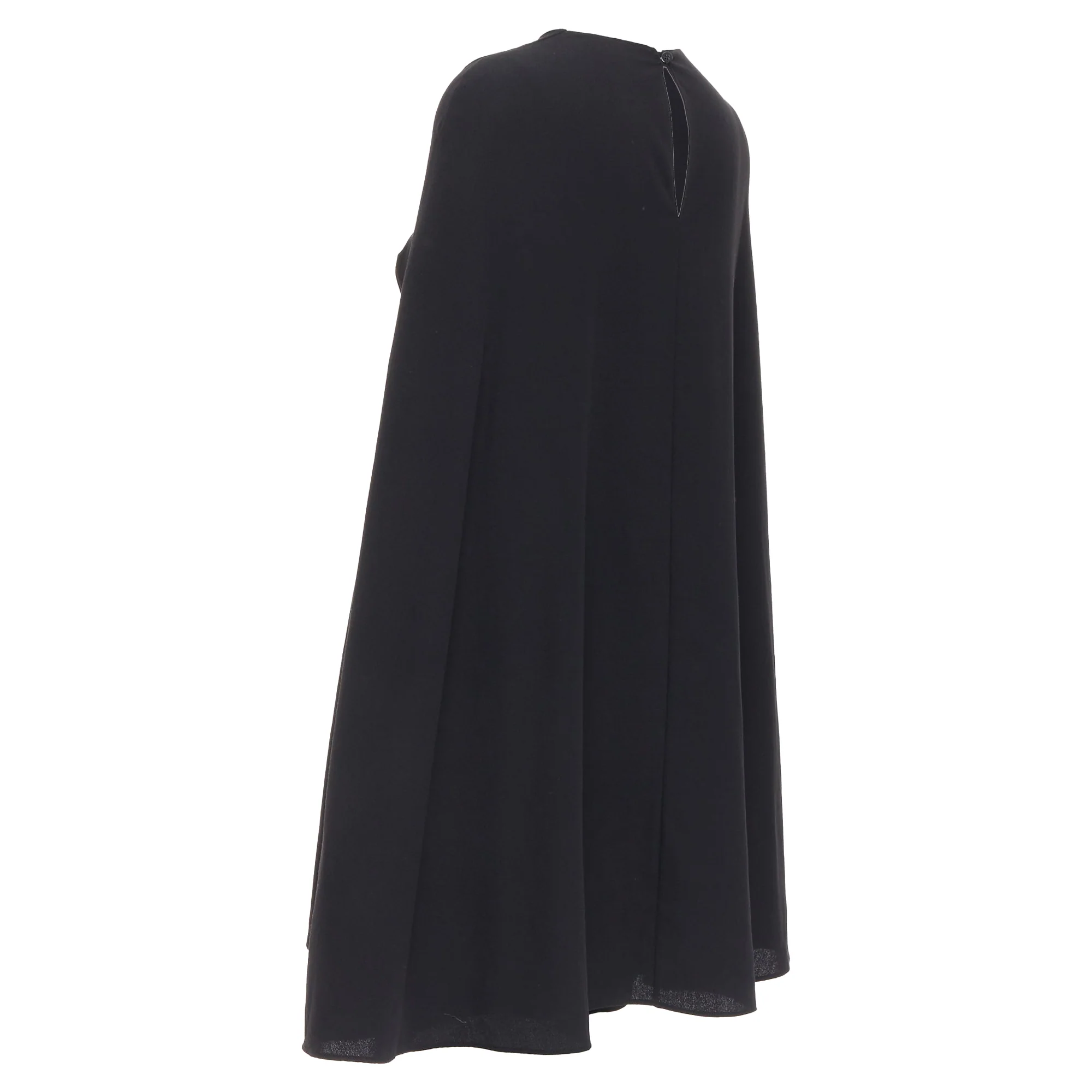 Women's Valentino black silk cape mini dress - Image 6