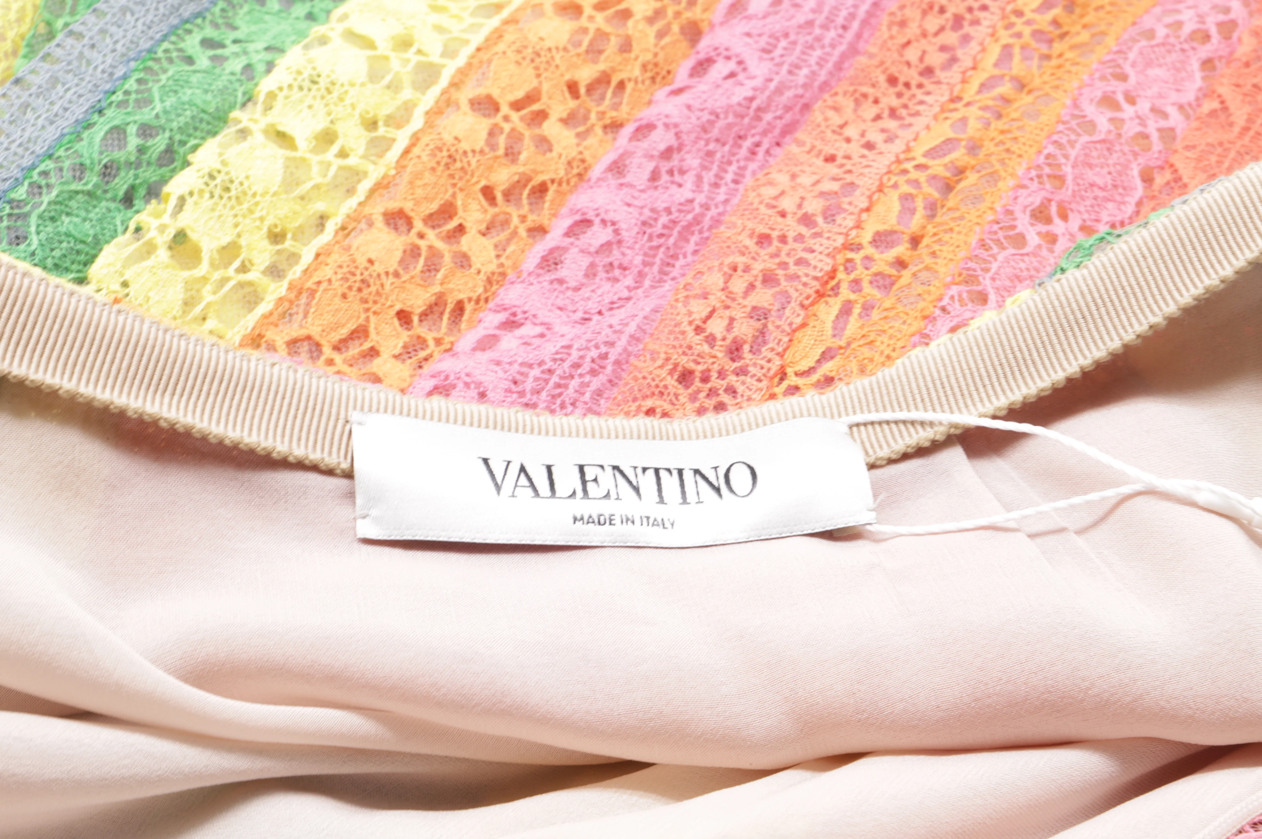 Women's Valentino Garavani Lace Mini Skirt in Multicolor Cotton - Image 10