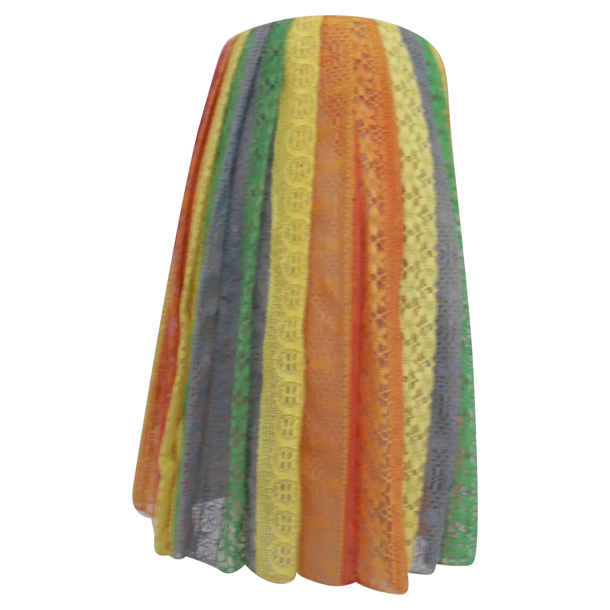 Women's Valentino Garavani Lace Mini Skirt in Multicolor Cotton - Image 2
