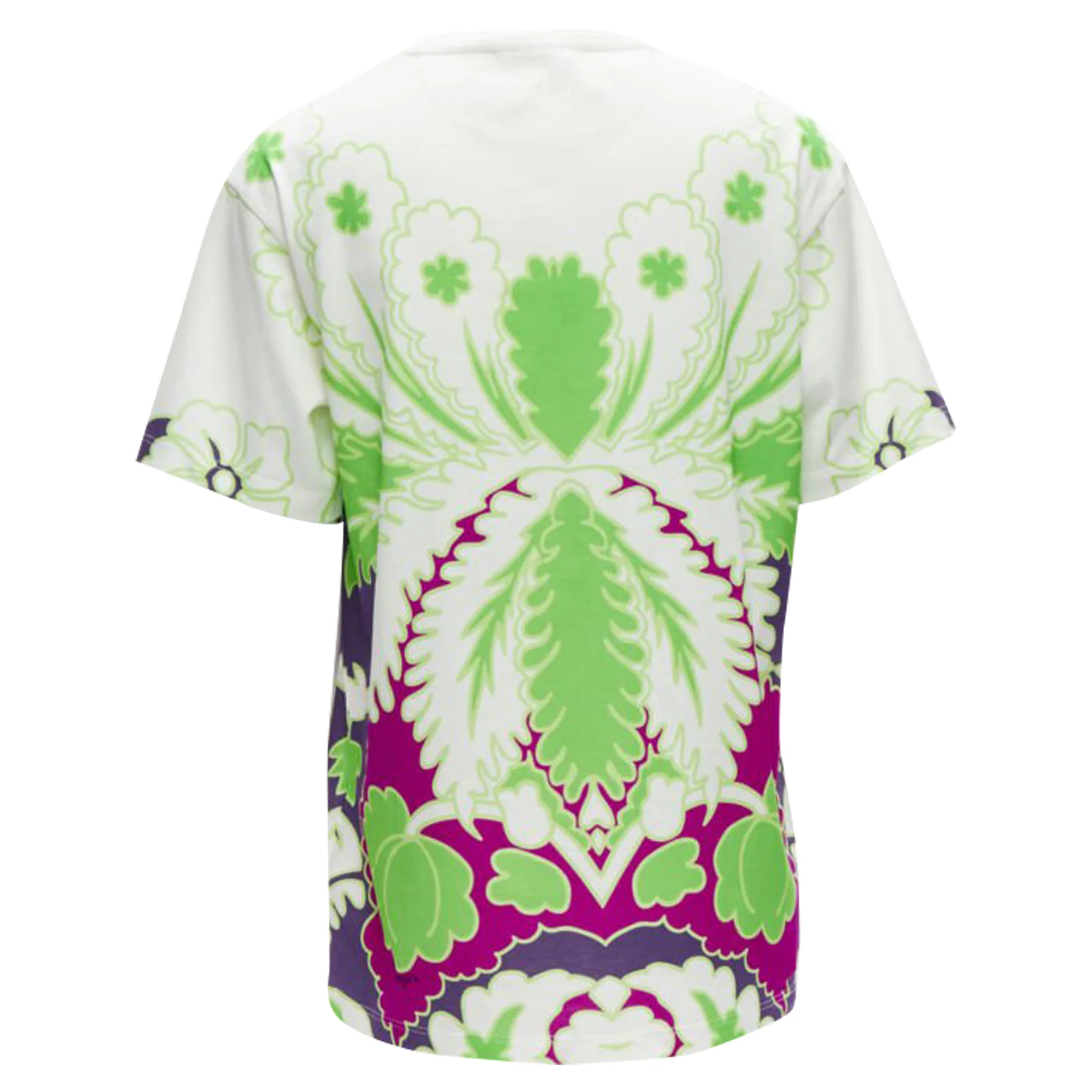 Women's Valentino Garavani neon floral cotton t-shirt - Image 5