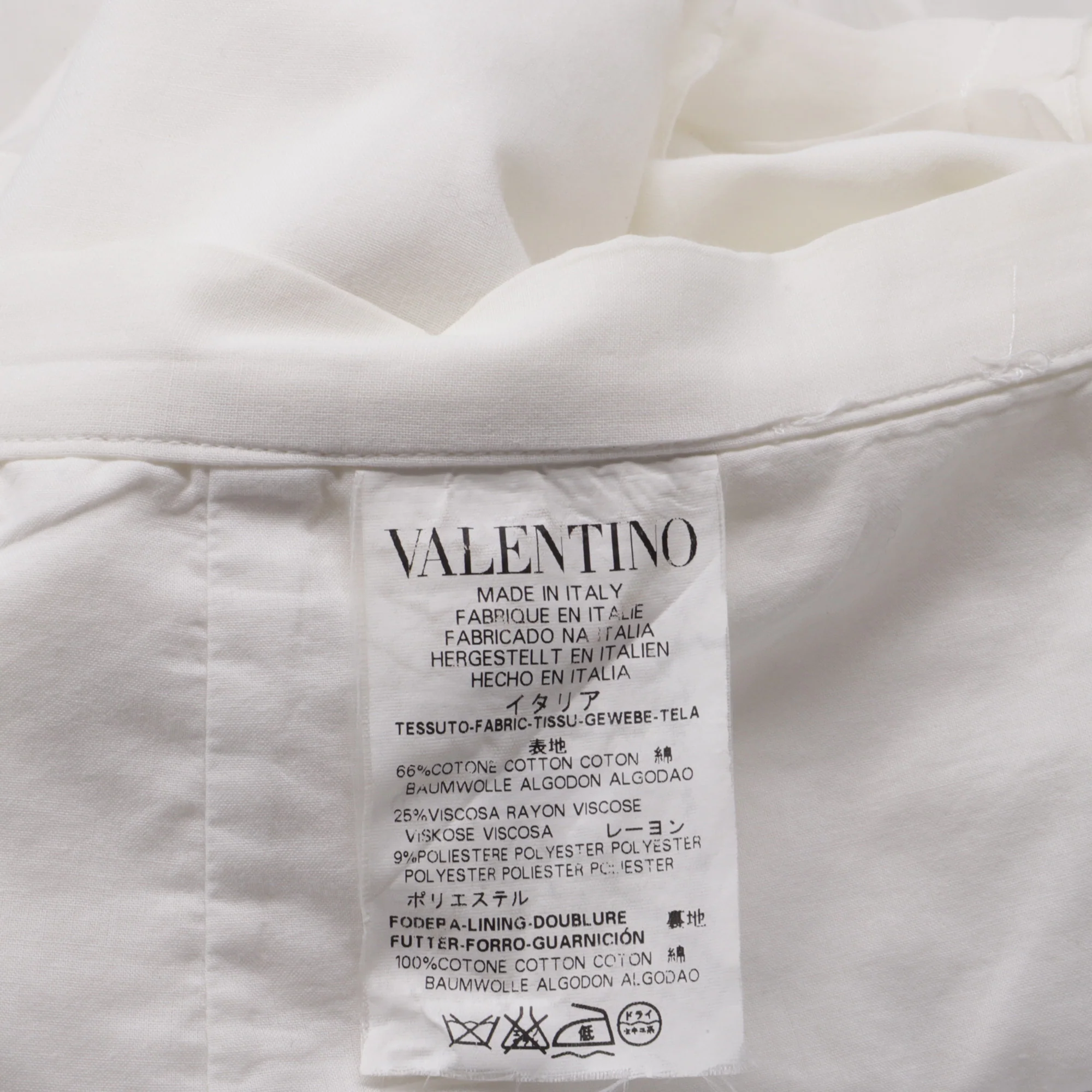 Women's Valentino Garavani Ruffled Mini Skirt in White Cotton - Image 4