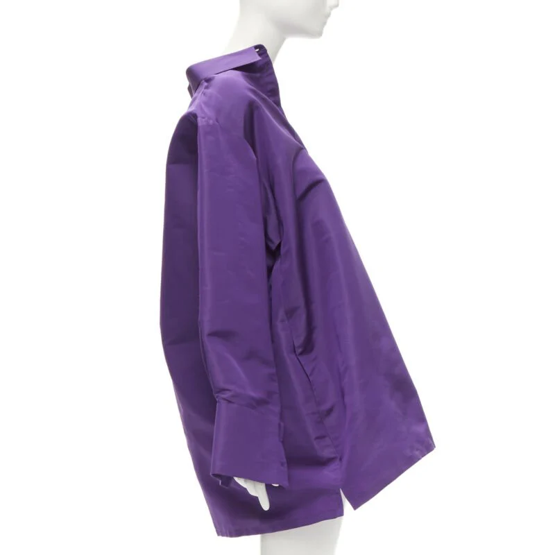 Women's Valentino Garavani silk taffeta D cut oversized tunic shirt - Image 7