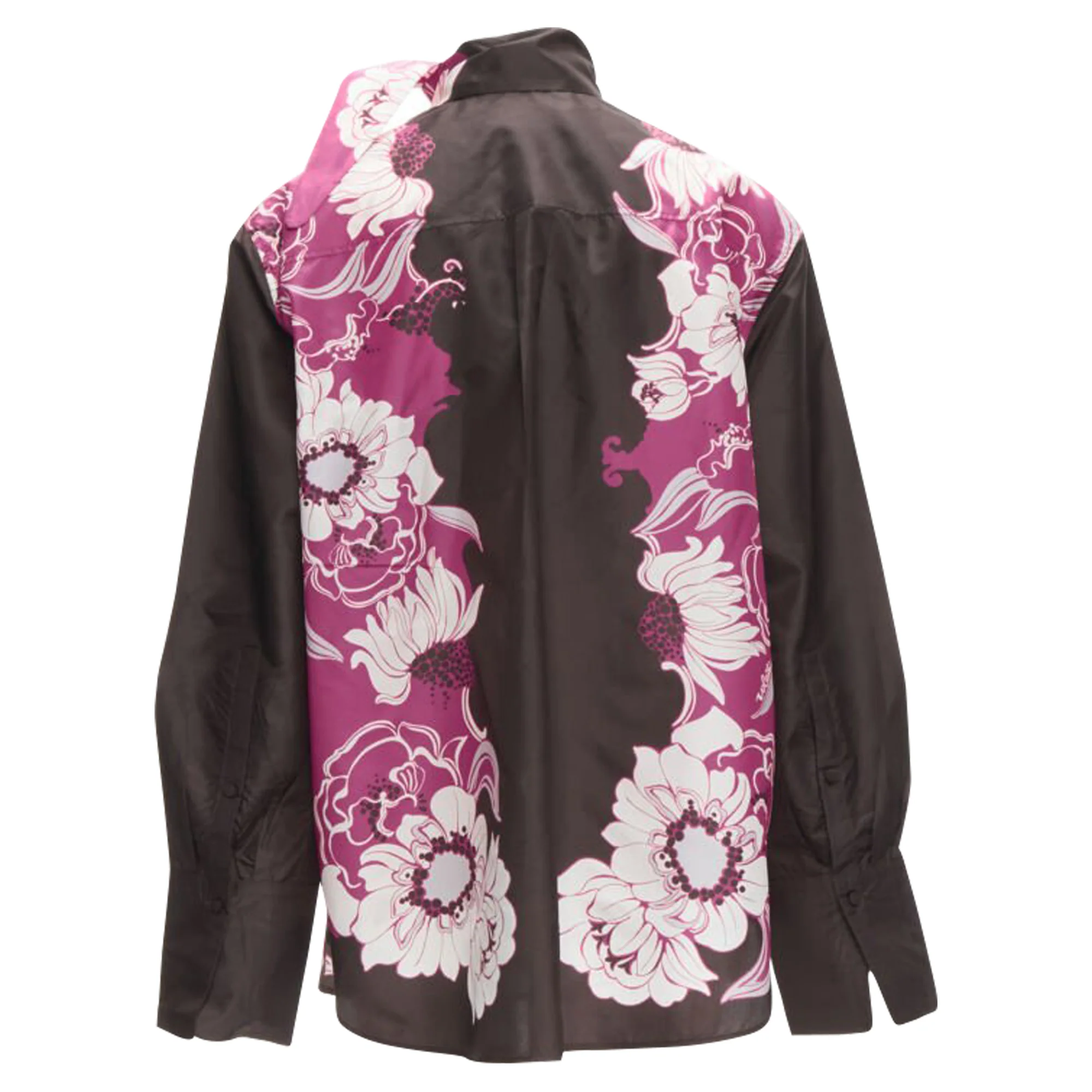 Women's Valentino Garavani silk taffeta floral print shirt - Image 5