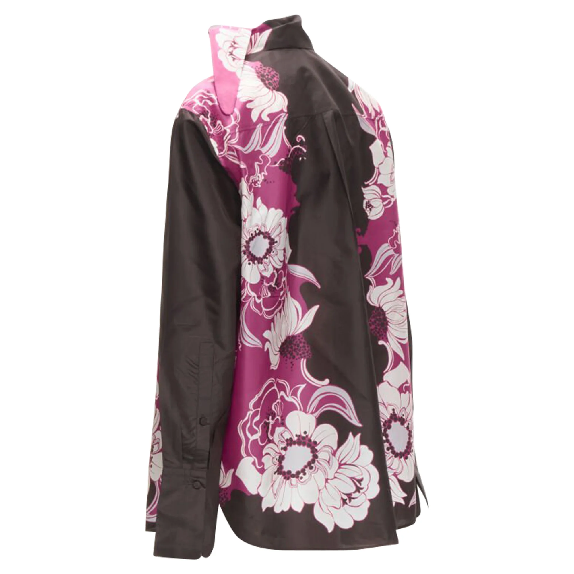 Women's Valentino Garavani silk taffeta floral print shirt - Image 6