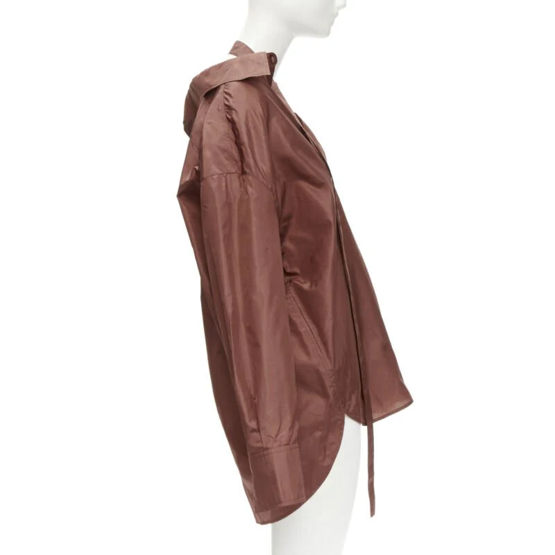 Women's Valentino Garavani silk taffeta neck tie shirt - Image 10