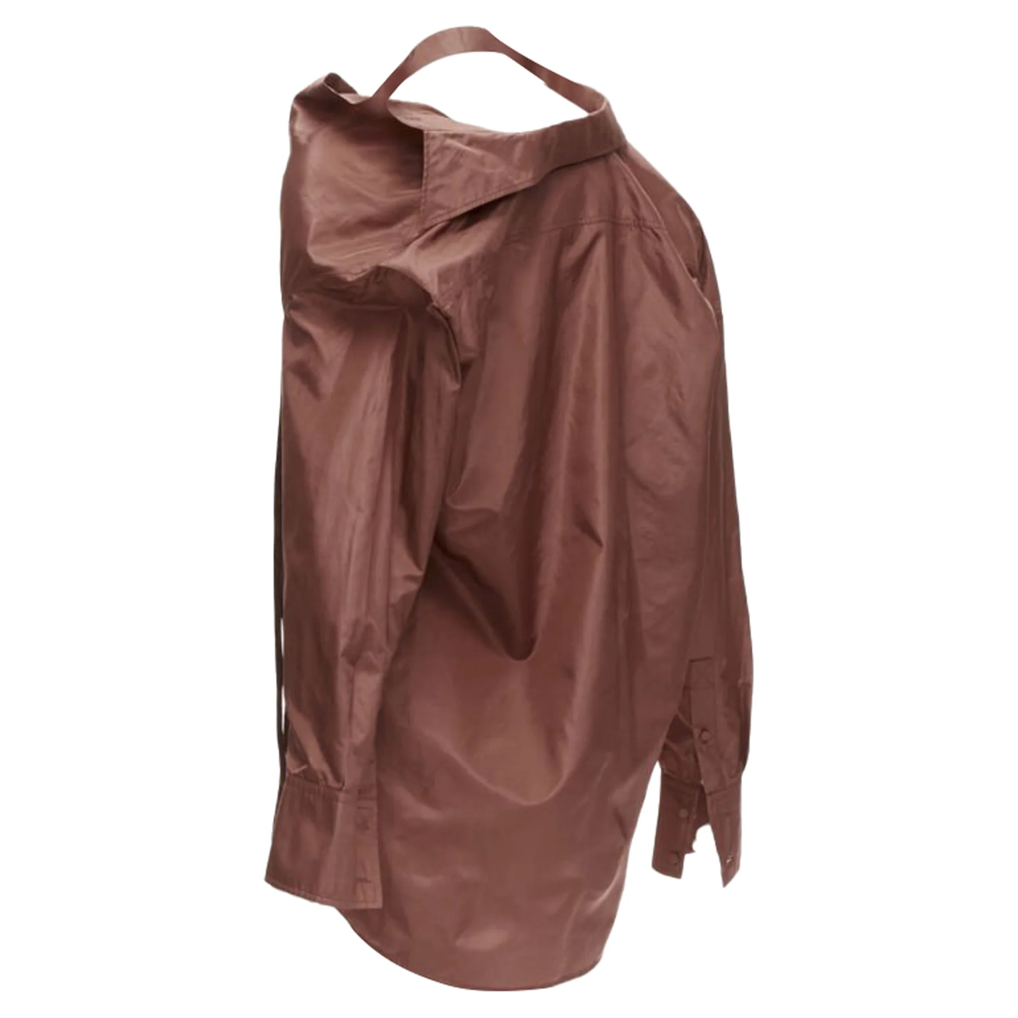 Women's Valentino Garavani silk taffeta neck tie shirt - Image 6
