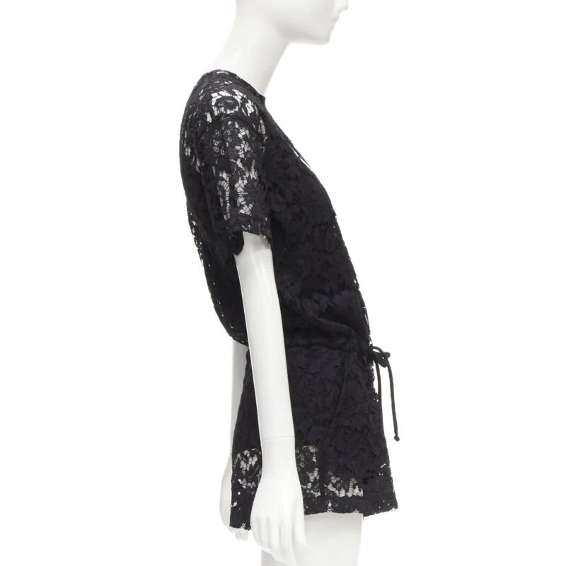 Women's Valentino Garavani VLTN logo lace floral lace romper - Image 10