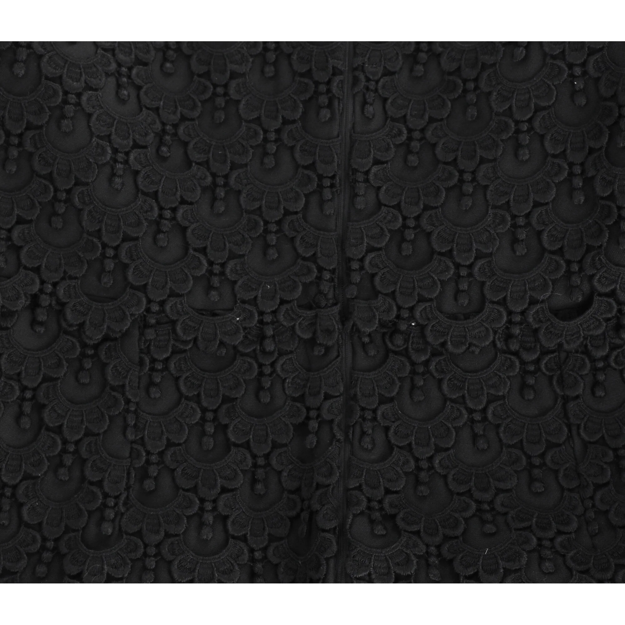 Women's Valentino Lace Pattern Midi Length Dress in Black Cotton - Image 6
