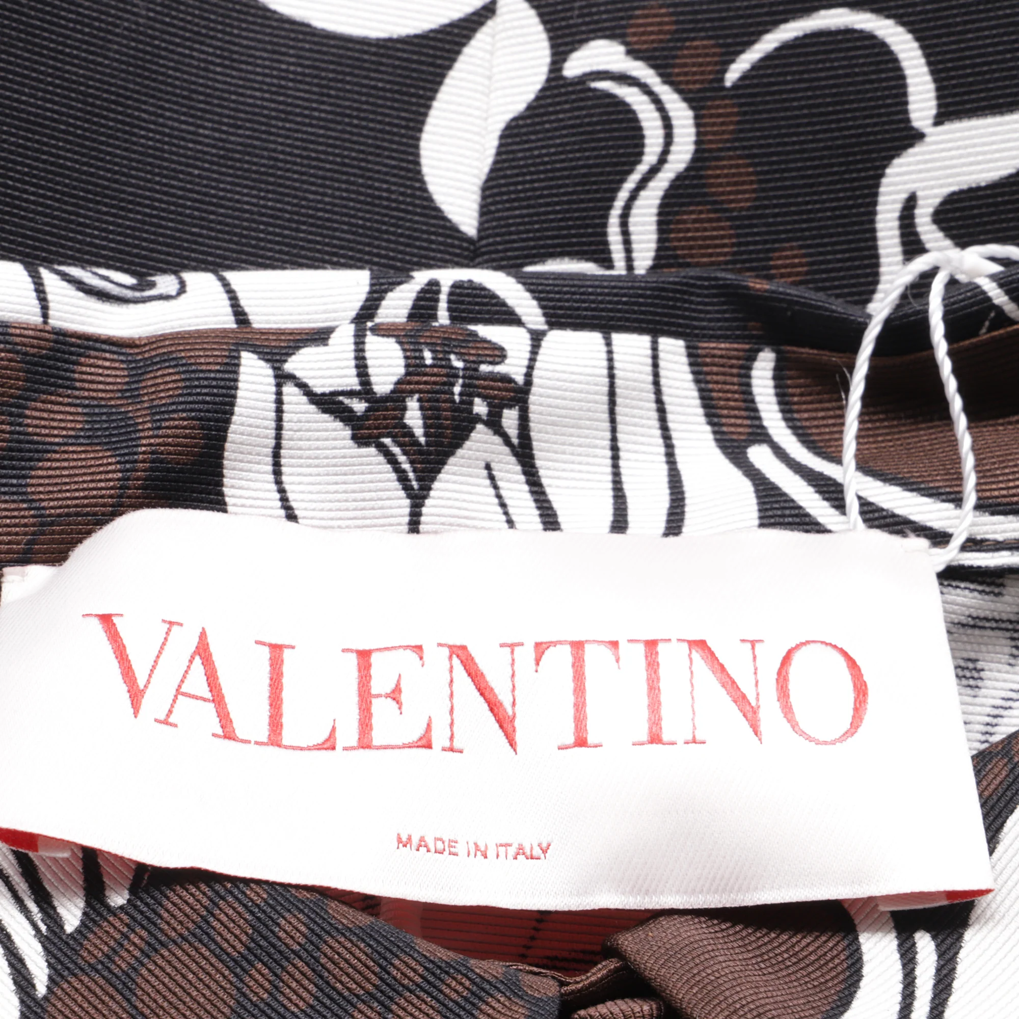 Women's Valentino Oversized Floral-Print Mini Shirt Dress in Brown Cotton And Silk - Image 5