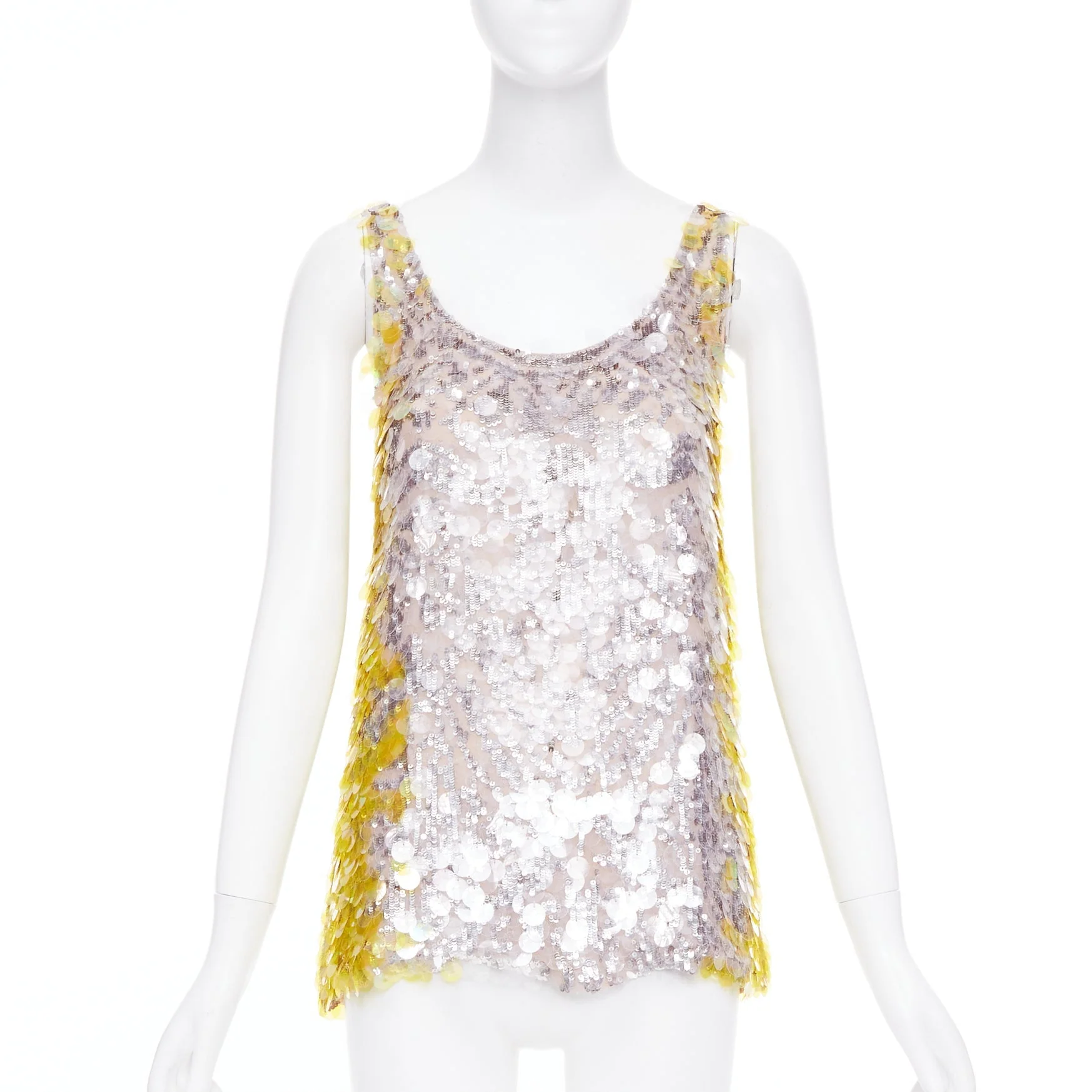 Women's Valentino sequined pailettes silk vest - Image 3