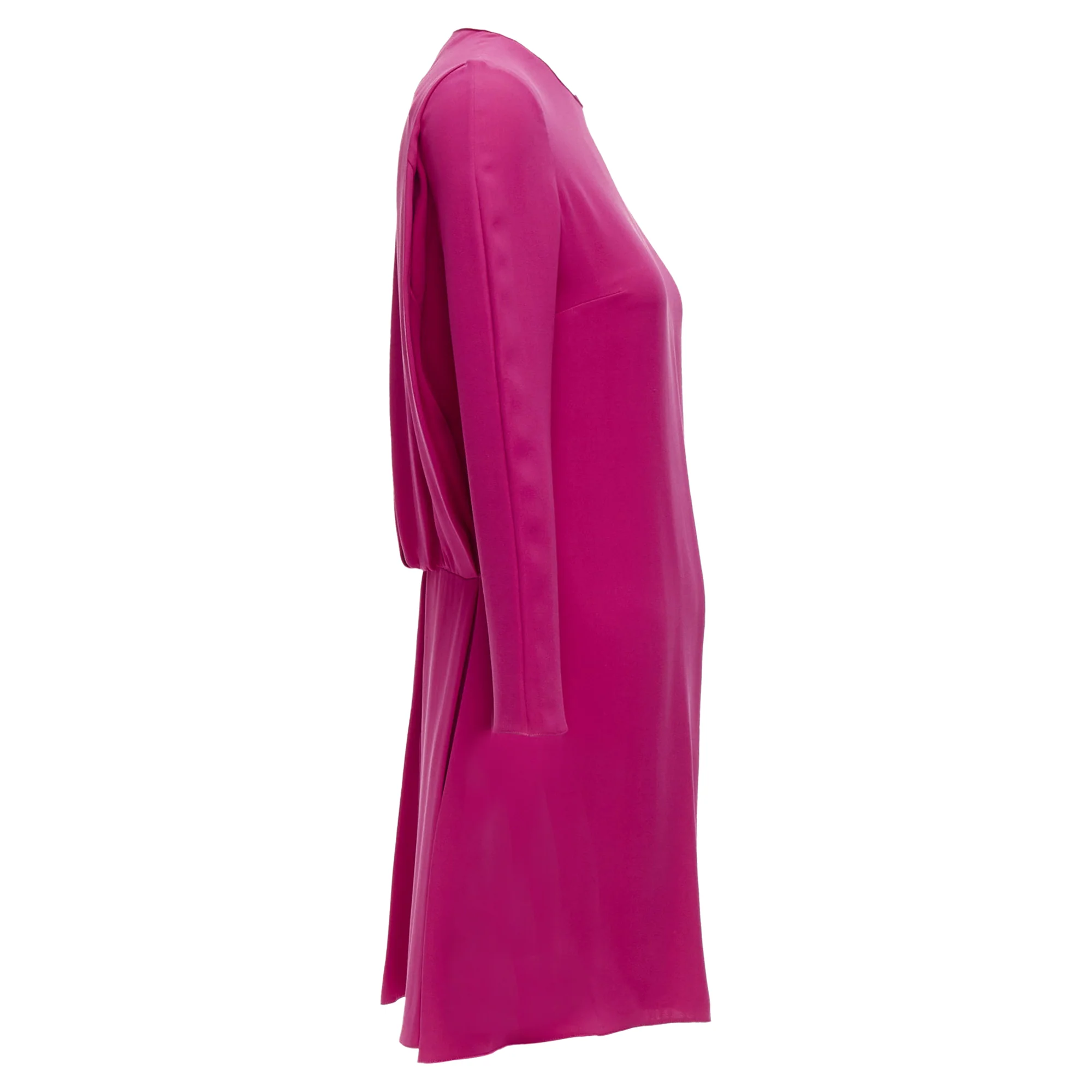 Women's Valentino Silk Keyhole Side Pleats Shift Dress - Image 4