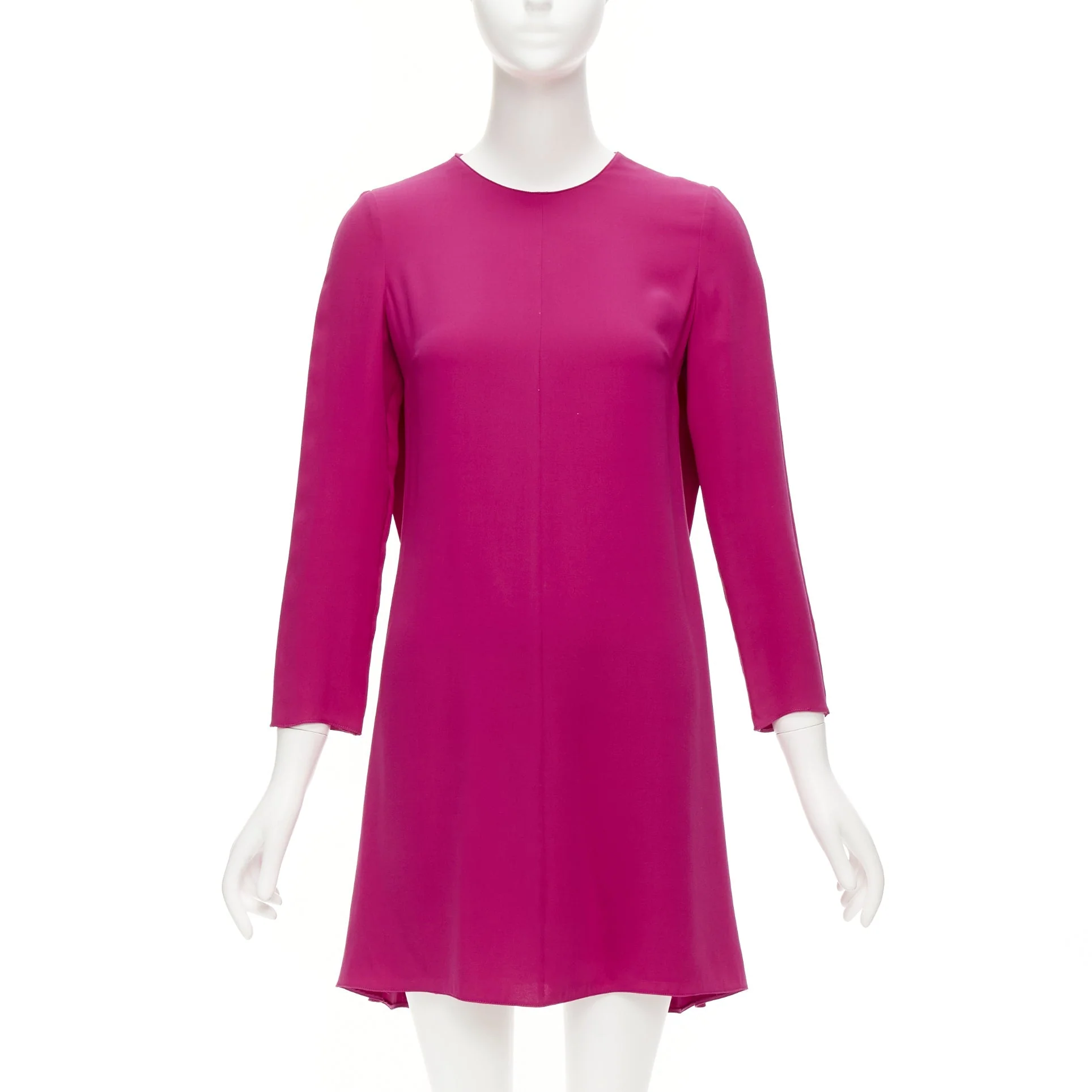 Women's Valentino Silk Keyhole Side Pleats Shift Dress - Image 7