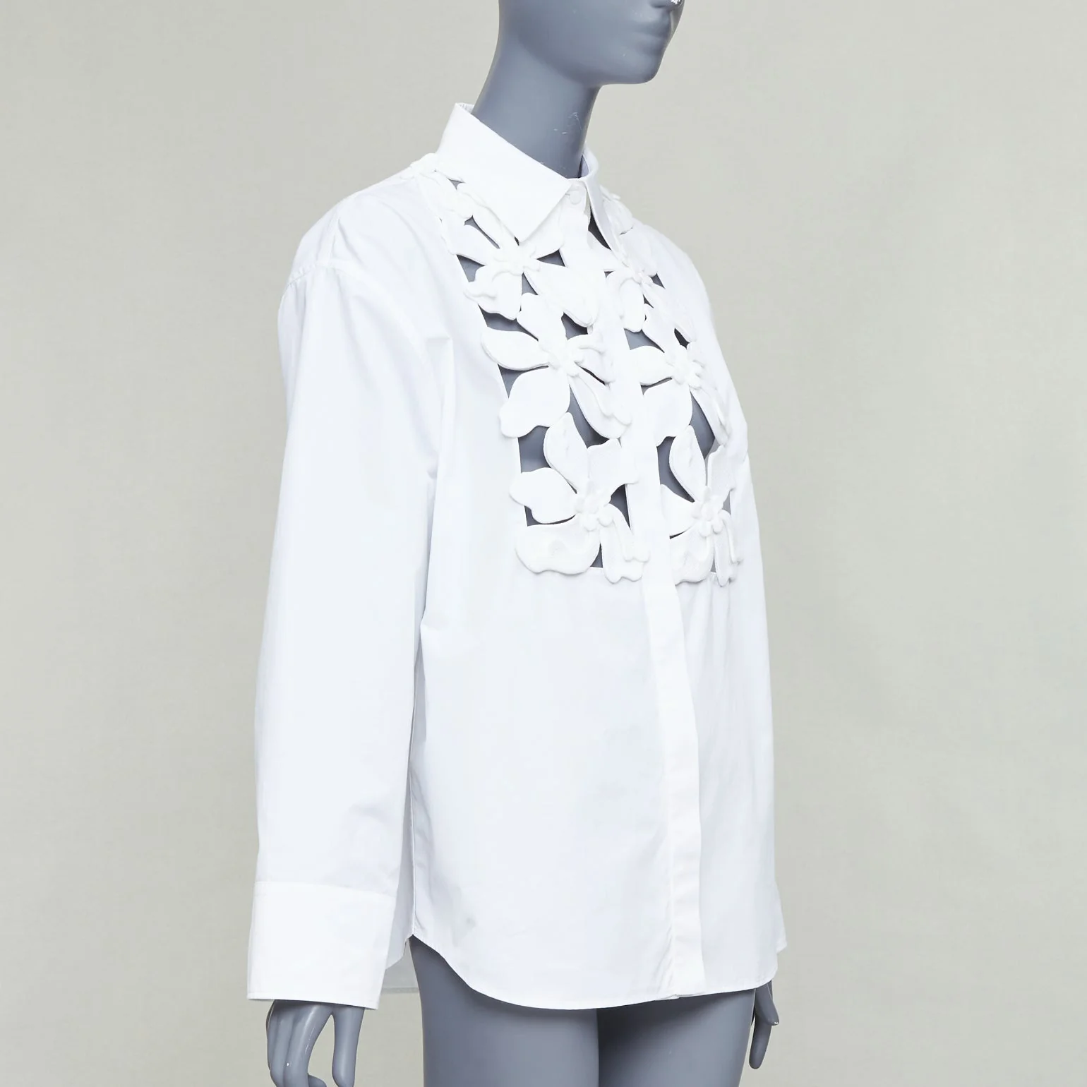 Women's Valentino white floral applique shirt - Image 9