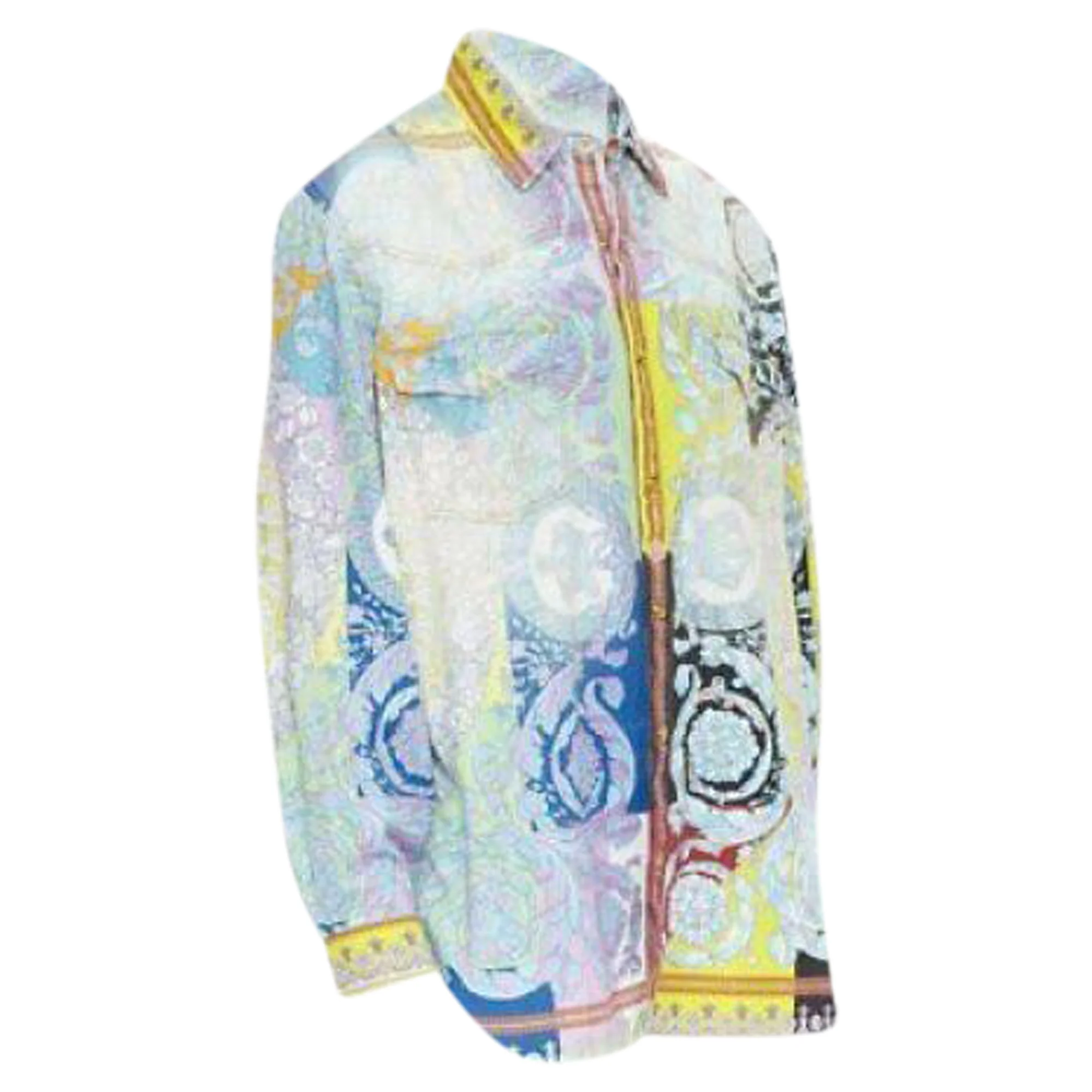 Men's Runway Versace Techno Baroque distressed Medusa oversized shirt - Image 2