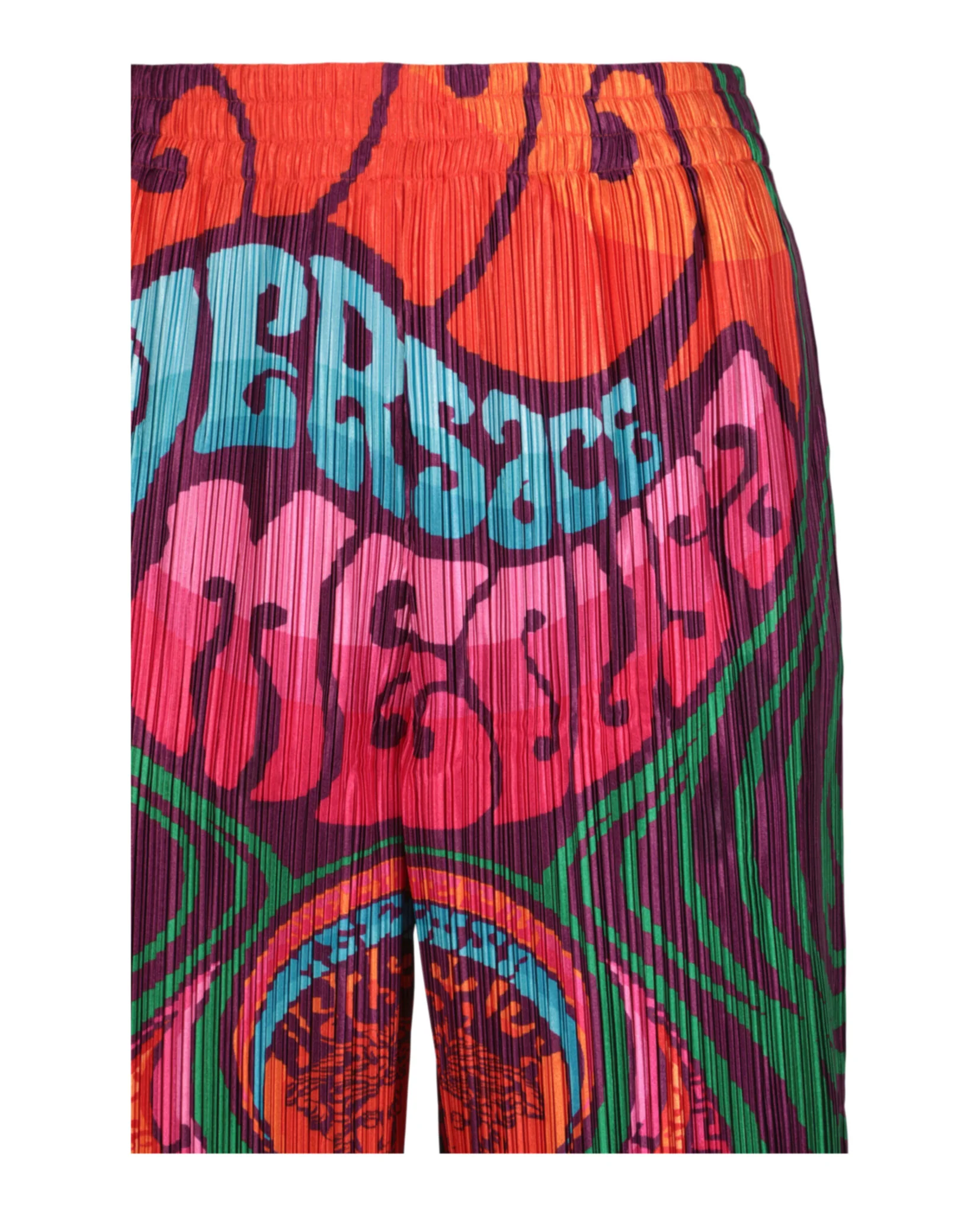 Men's Versace Pleated Medusa Music Print Shorts - Image 3