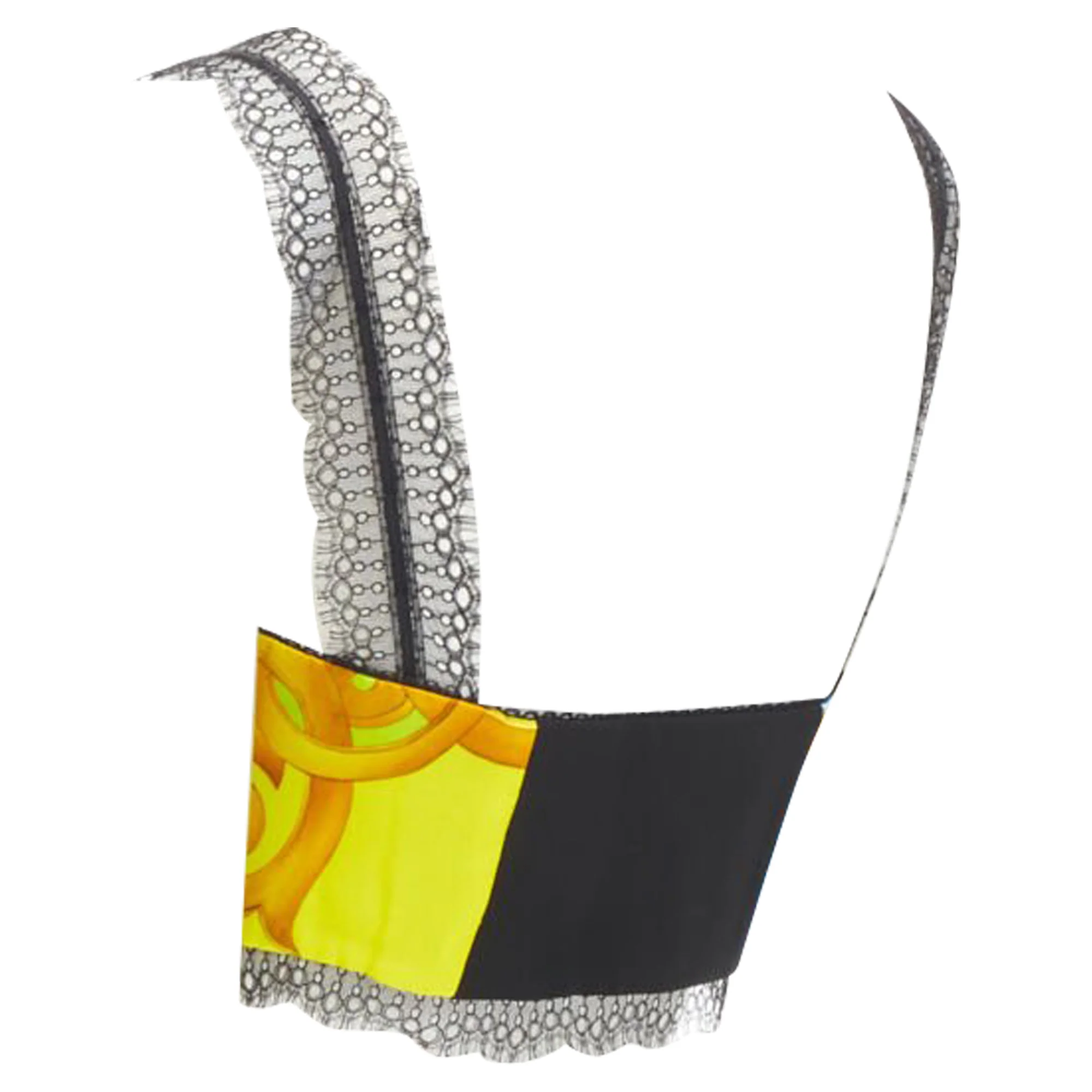 Women's Versace Barocco Acanthus lace boned bralette crop top - Image 6